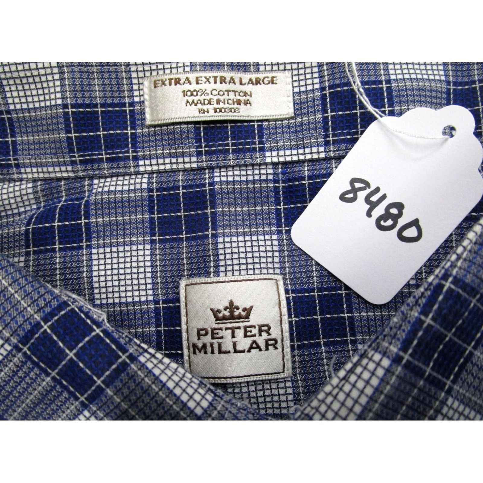 Peter Millar Peter Millar Shirt Men 2XL Blue Plaid Long Sleeve Button-Up Cotton Size US XXL / EU 58 / 5 - 7 Thumbnail
