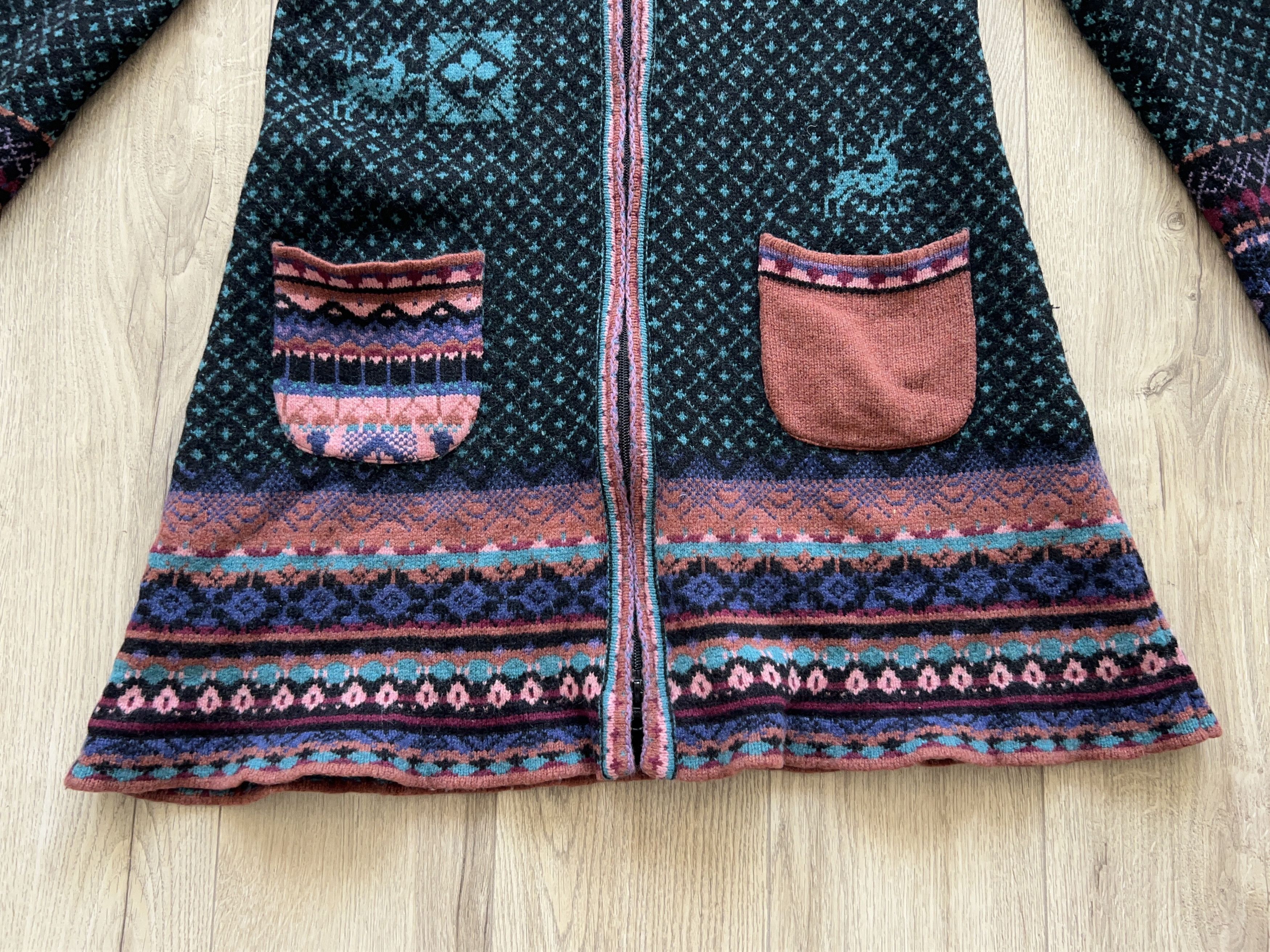 Traditional Weatherwear × Vintage Womens IVKO Long Zip Jacket Wool Cardigan Sweater Size 38 Size XS / US 0-2 / IT 36-38 - 4 Thumbnail