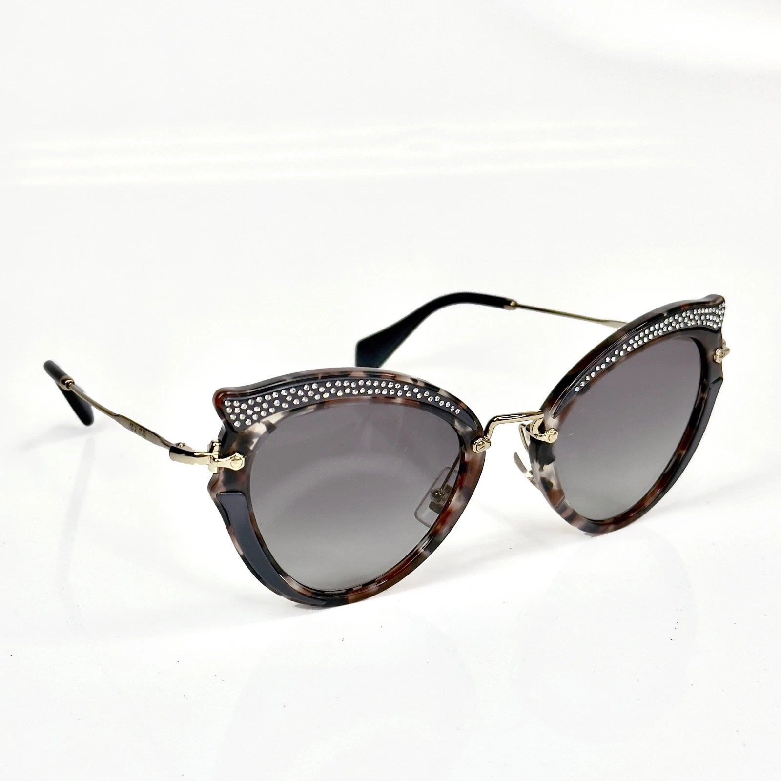 Miu Miu MIU MIU MU05SS NOIR Crystal Butterfly Gold Brown Blue 05S Size ONE SIZE - 4 Thumbnail