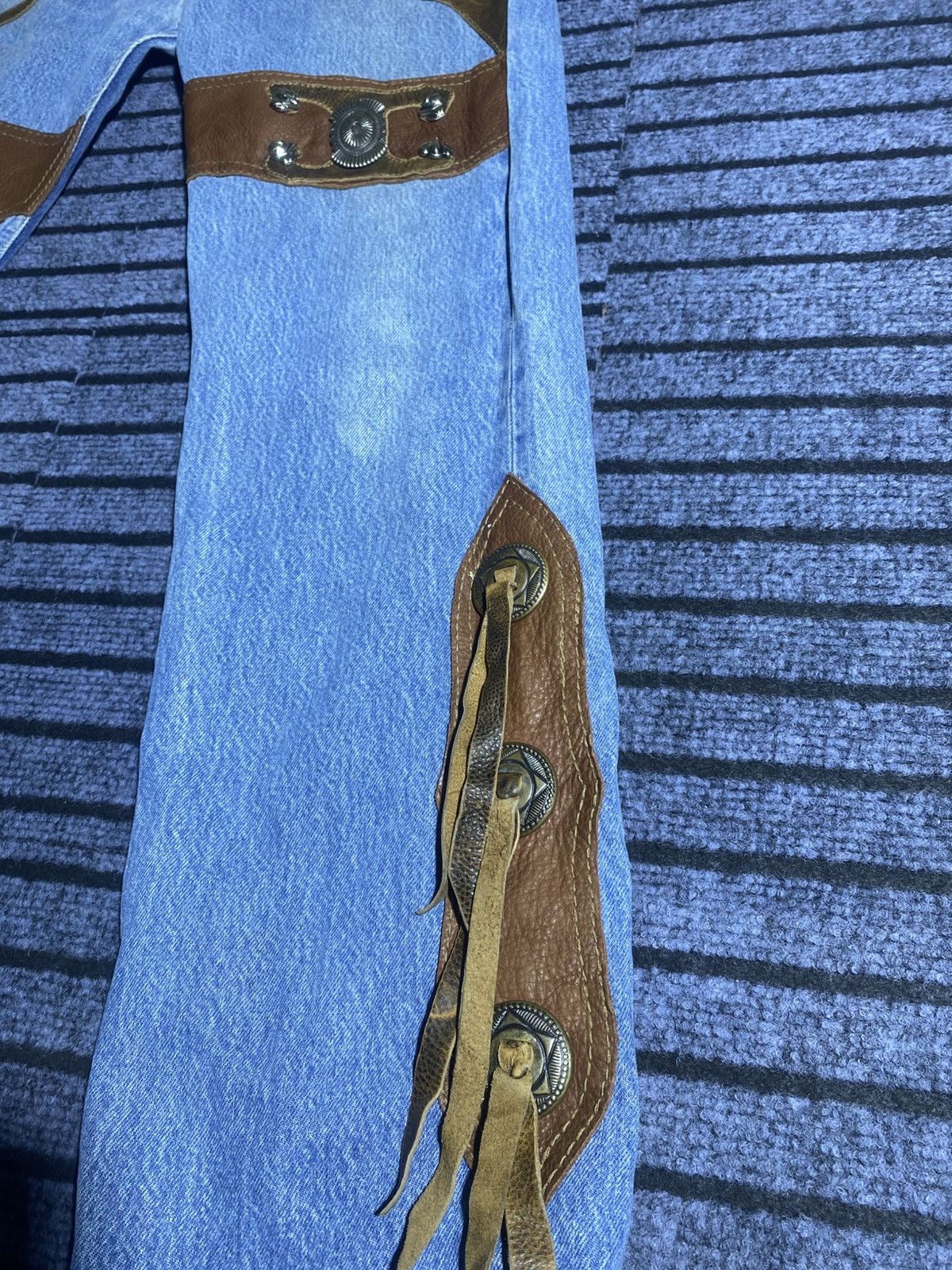 Levi's Vintage Clothing Rare Vintage western reworked levi’s 501 Size US 35 - 3 Thumbnail
