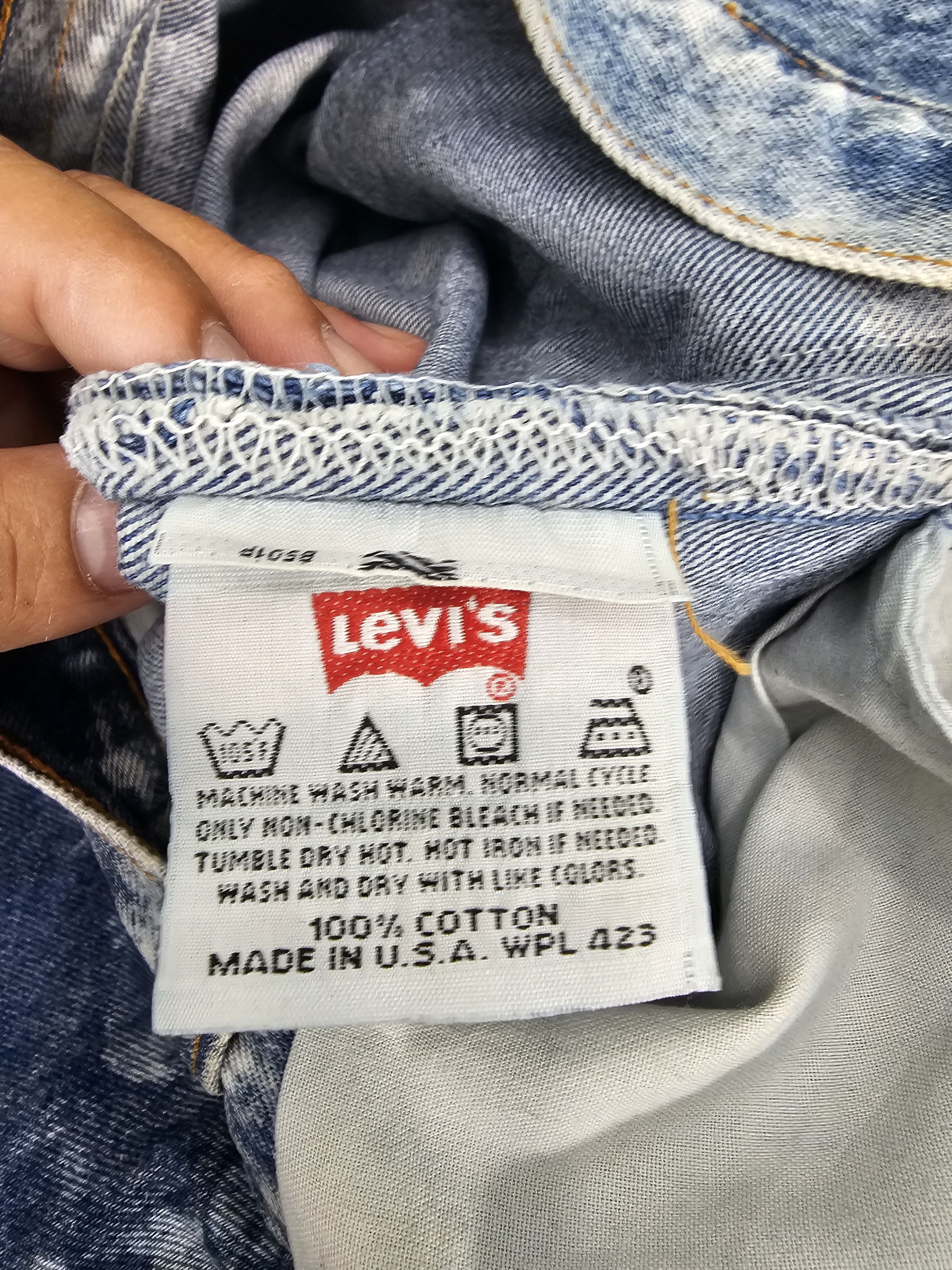 Levi's Vintage Clothing Vitg90's LEVIS 501 Bleached Effect Jeans Made In USA L0554 Size US 29 - 15 Thumbnail
