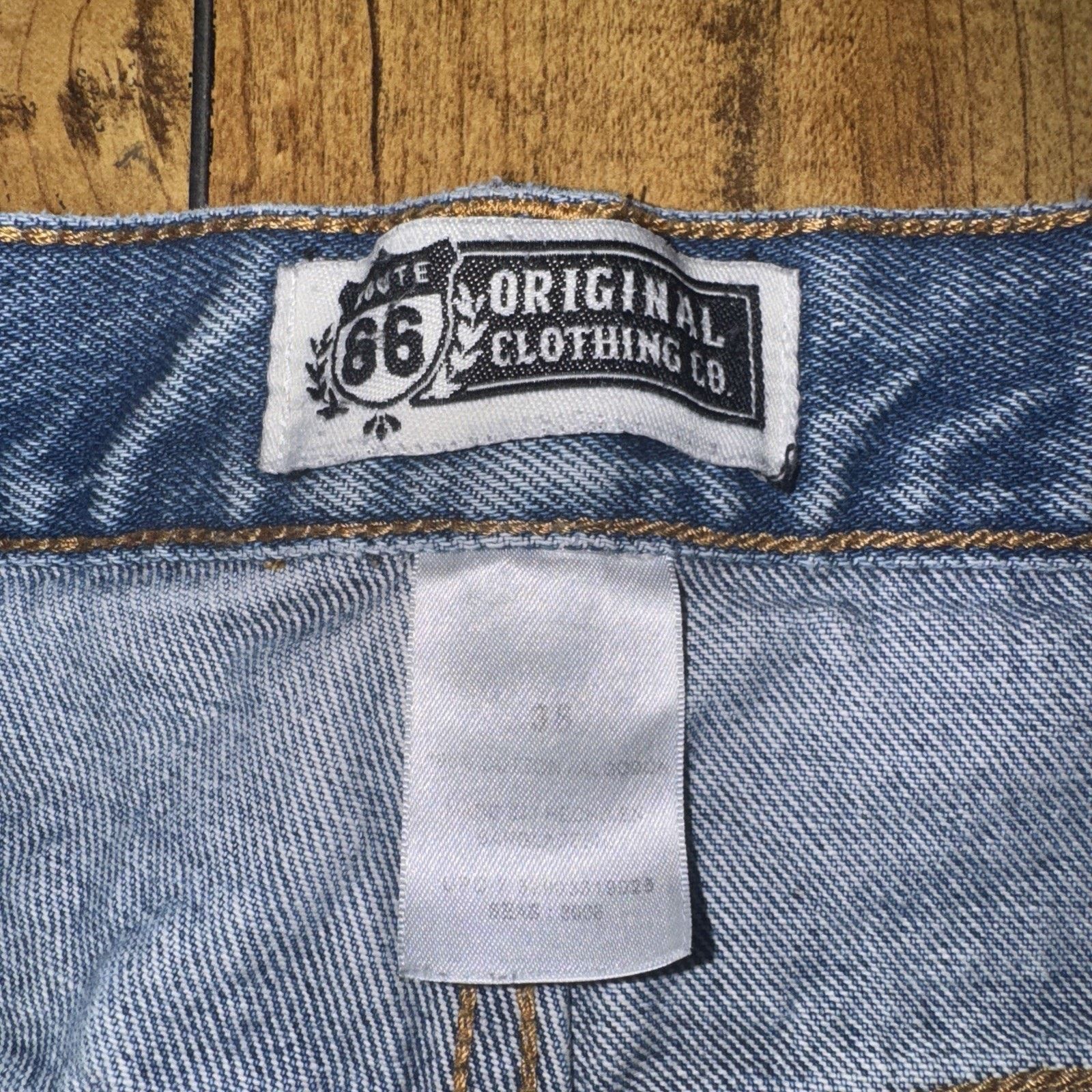 Route 66 × Vintage Vintage Route 66 Jean Shorts 38 Blue Distressed Workwear Size US 38 / EU 54 - 5 Thumbnail