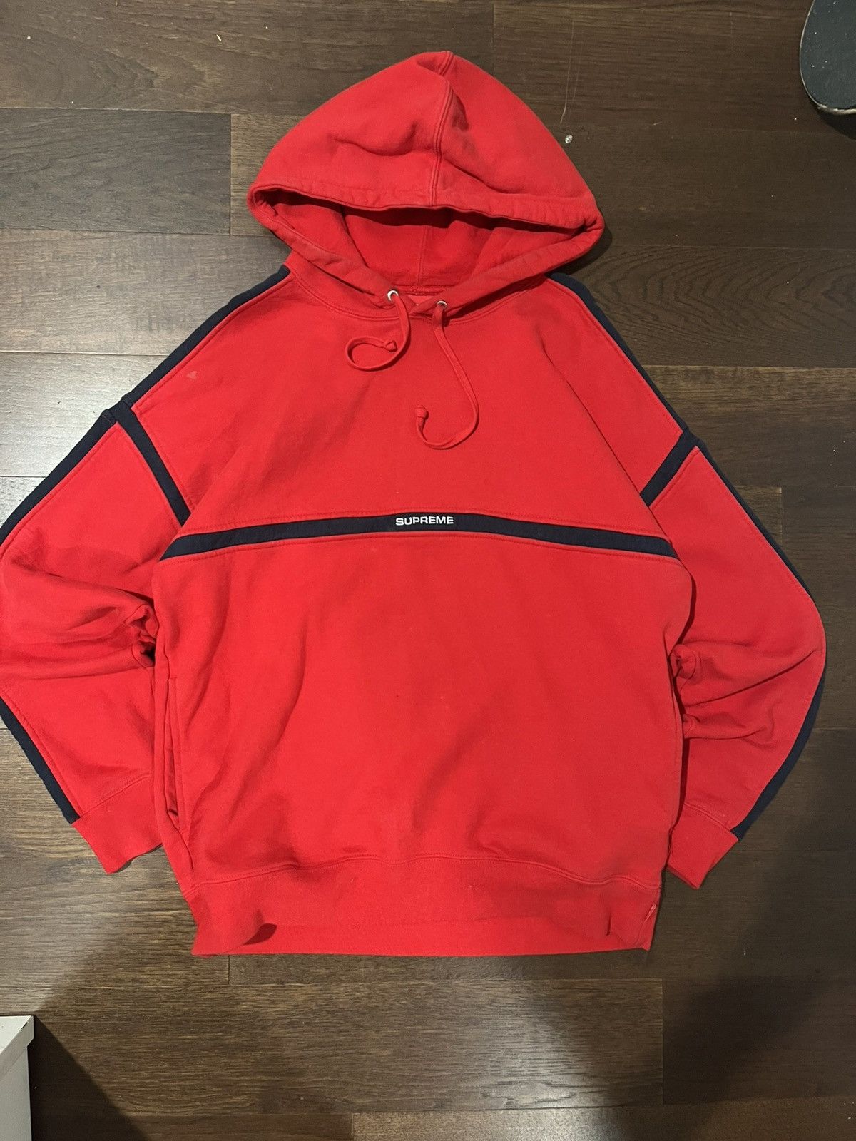 2020 Red And Black Supreme Hoodie Medium