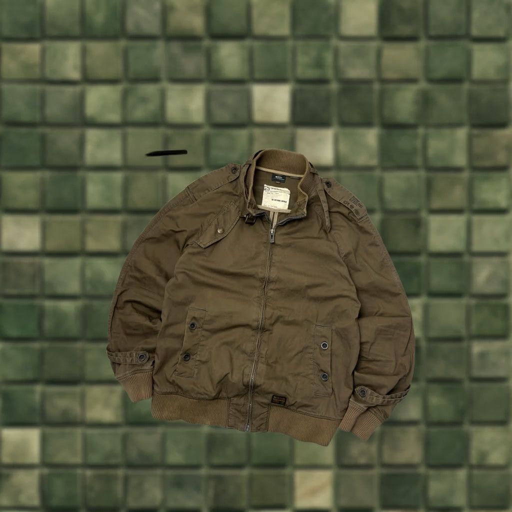 G-Star VINTAGE G-Star Raw Military Jacket Bass XL Brown Men Jacket Military Brown 90s Army Hip Hop Pockets Mens Size US XL / EU 56 / 4 - 1 Thumbnail