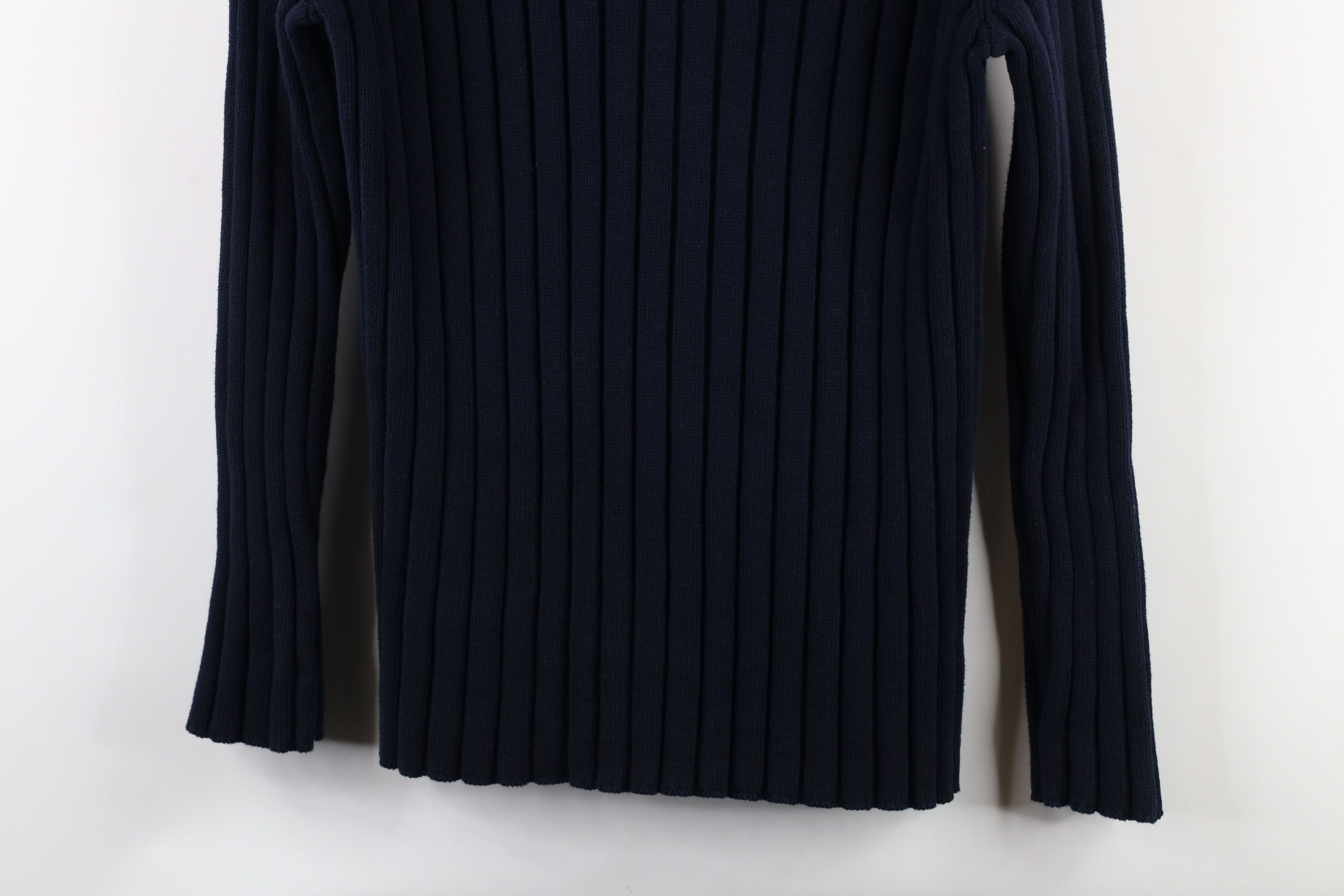 Ralph Lauren × Vintage Vintage 90s Ralph Lauren Chunky Ribbed Knit Half Zip Sweater Size S / US 4 / IT 40 - 3 Thumbnail