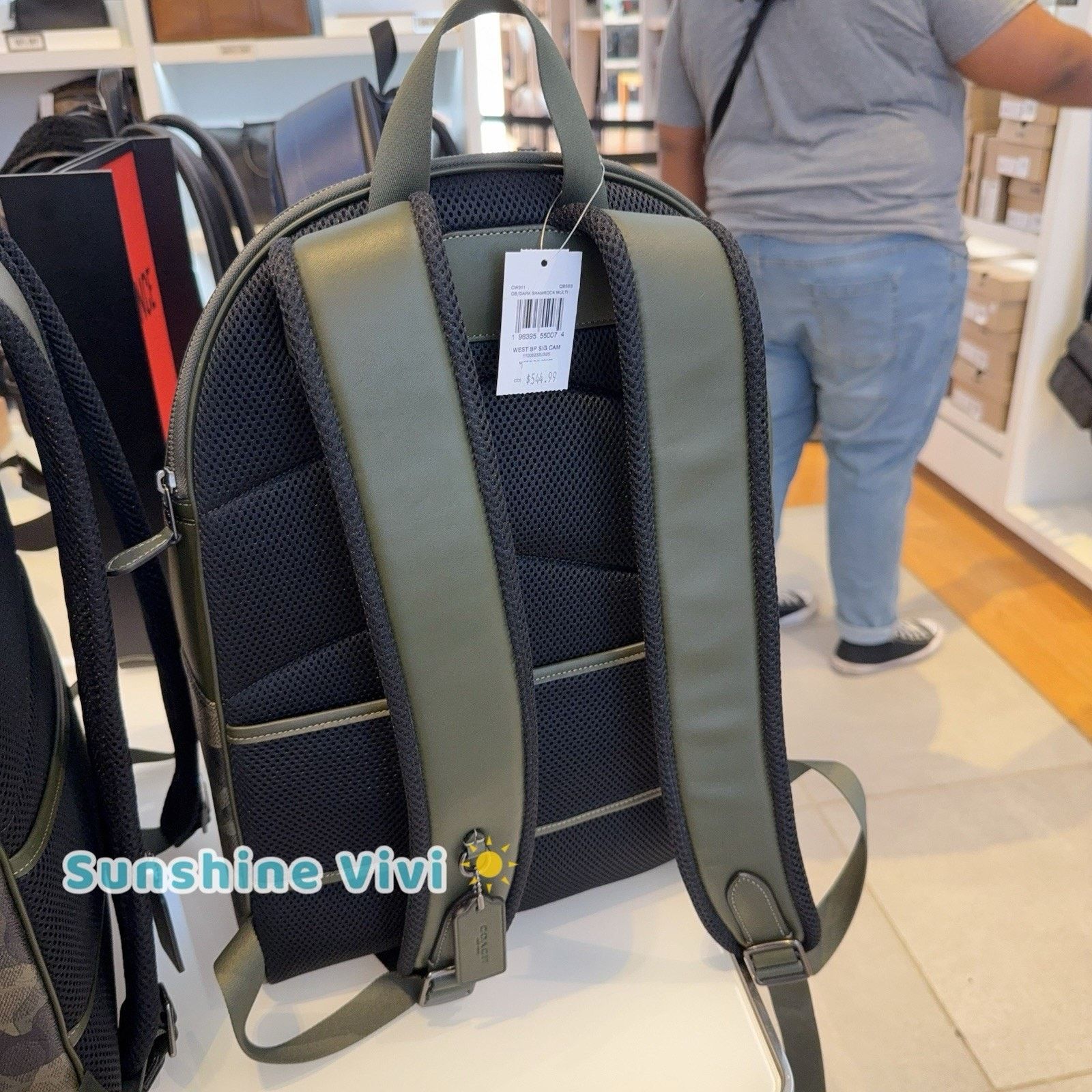 Coach NWT COACH West Men's Backpack Camo CW311 Dark Shamrock Multi Size ONE SIZE - 4 Thumbnail