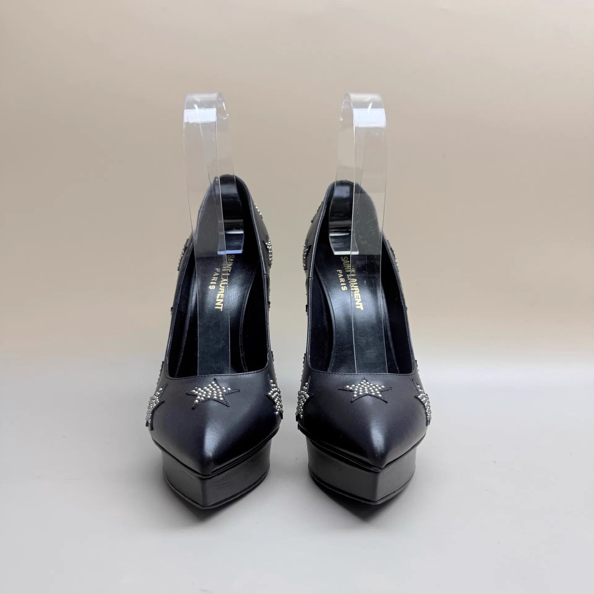 Yves Saint Laurent YSL Star Crystal Platform Heels EU 36.5 Mint Size US 6 / IT 36 - 2 Thumbnail