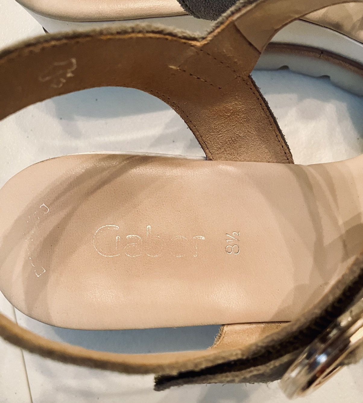 Other Gabor Suede Platform Wedge Slingback Jelli Sole Sandal 9.5 Size US 11 / IT 41 - 2 Thumbnail