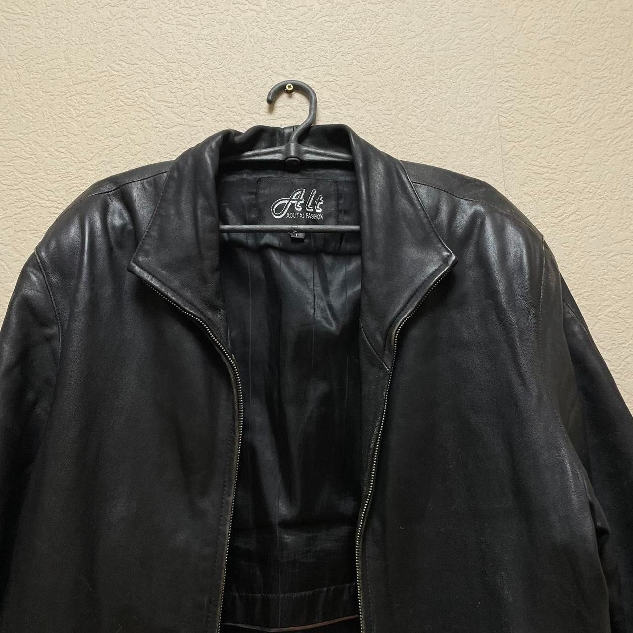 Vintage Vintage Oversized Black Leather Biker Jacket Grunge Logo XXL Size US XXL / EU 58 / 5 - 5 Thumbnail