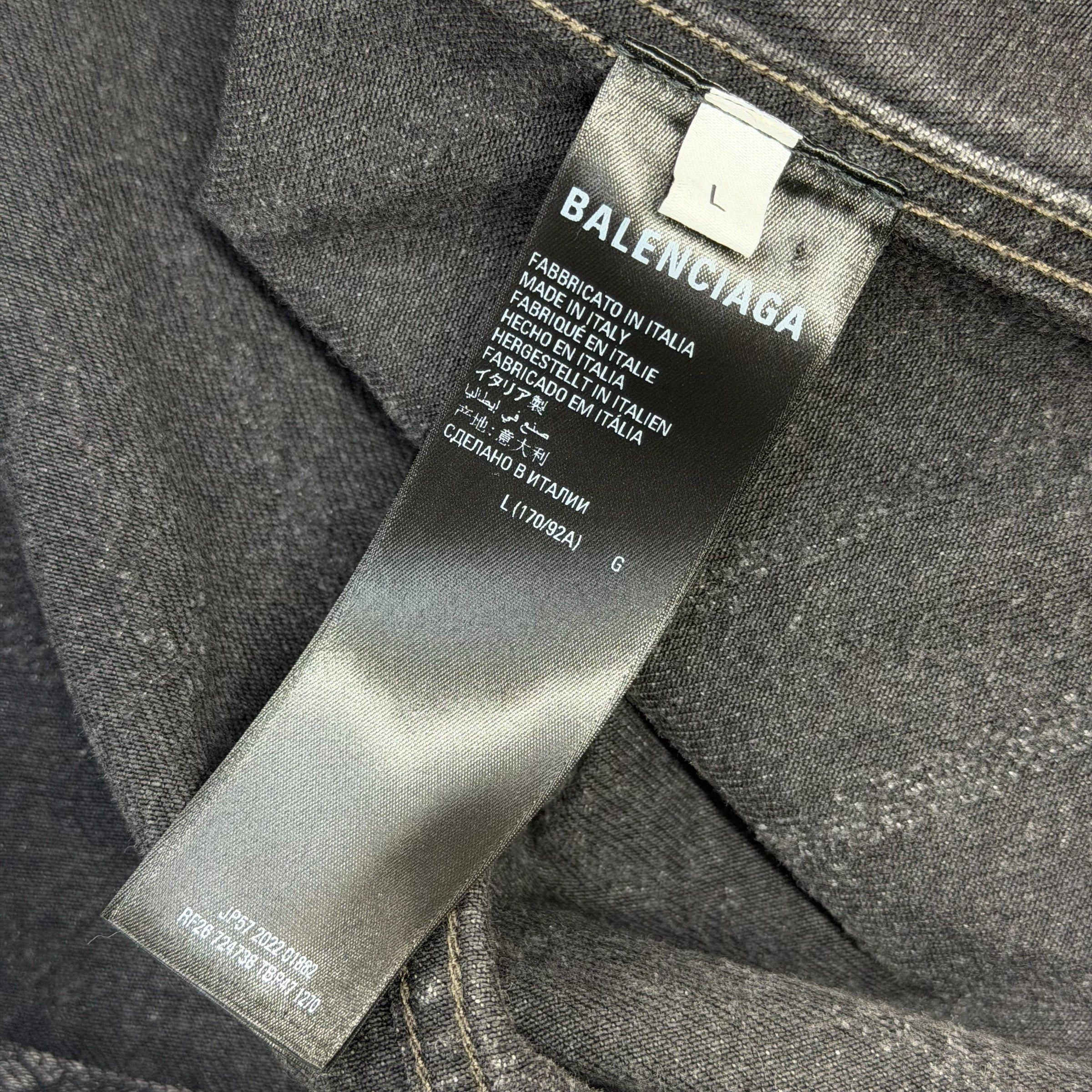 Balenciaga Balenciaga All Over Print Denim Jacket L (XL) Size US XL / EU 56 / 4 - 5 Thumbnail