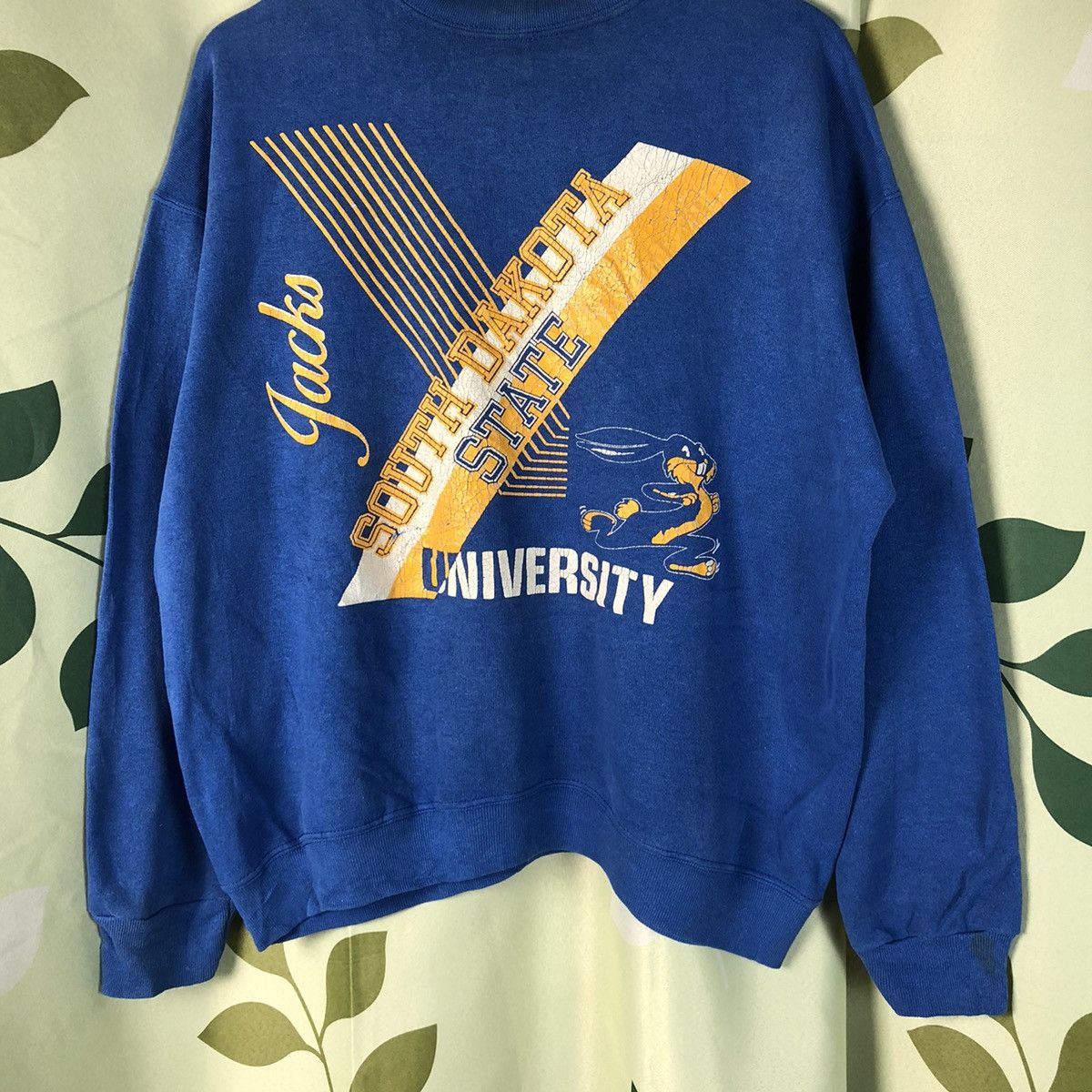 Vintage South Dakota State University vintage Blue Sweatshirt #7416 Size US L / EU 52-54 / 3 - 3 Thumbnail