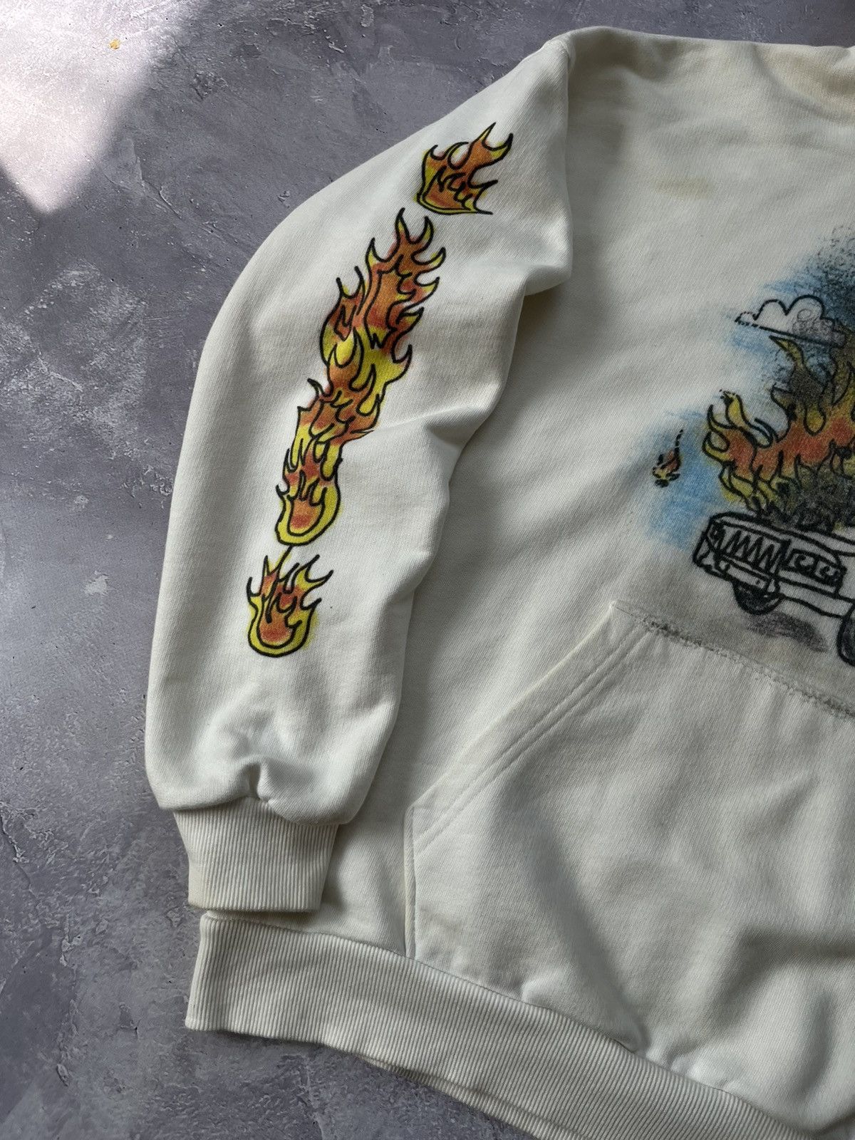 Japanese Brand JK Attire revenge sketch print oversized hoodie flame Size US M / EU 48-50 / 2 - 2 Thumbnail