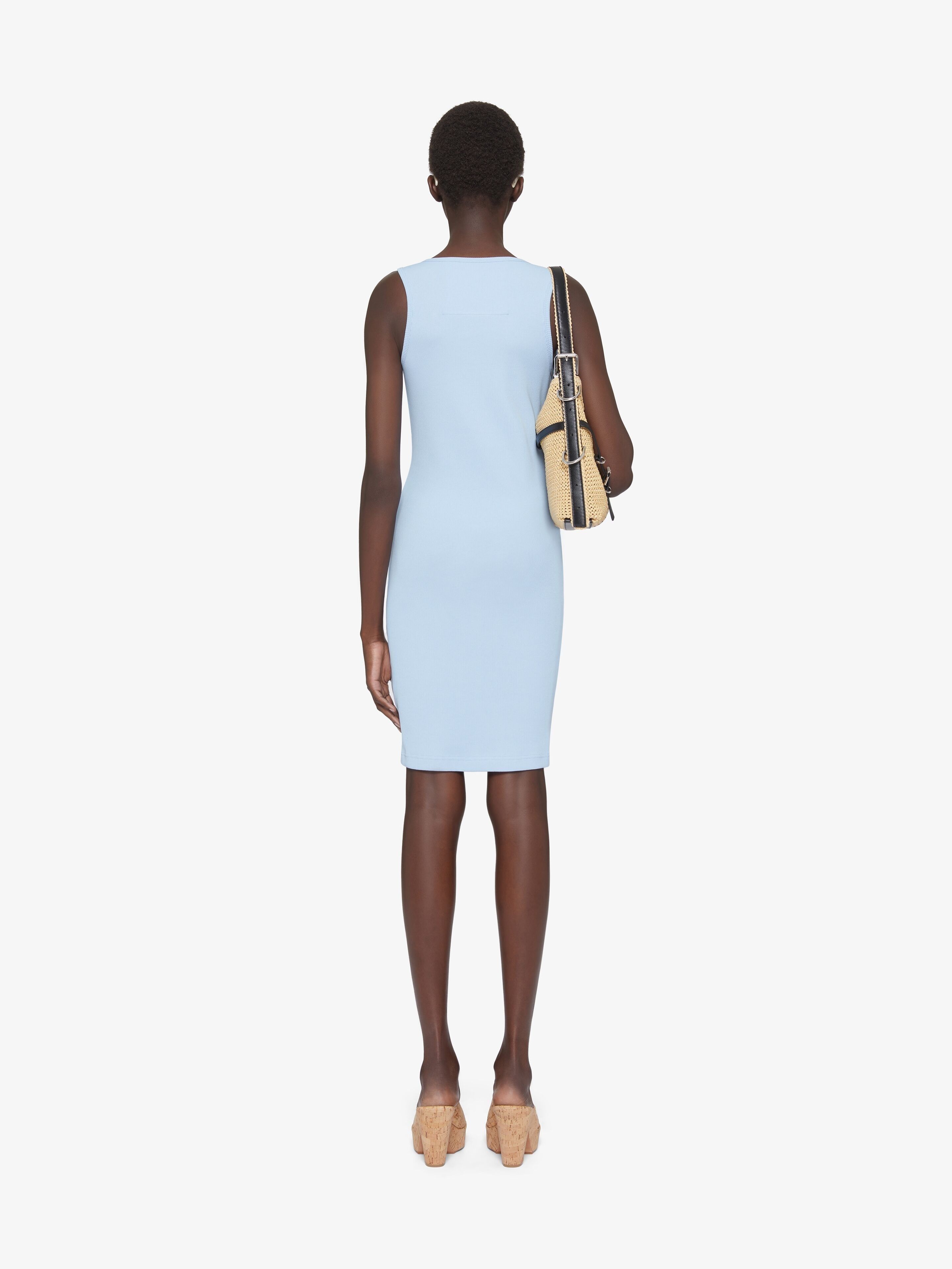 Givenchy o1srvl11e0525 Tank Dress In Cotton With 4G Detail in Blue Size XL / US 12-14 / IT 48-50 - 2 Thumbnail