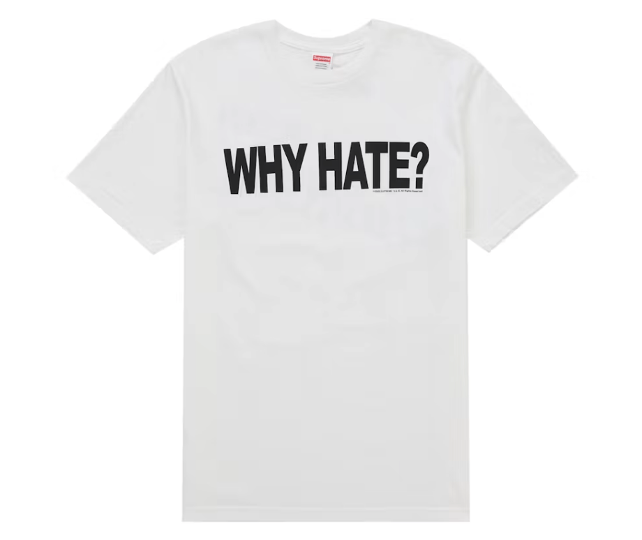 Supreme L Supreme Lil B Based Tee Why Hate? White t-shirt tee trap