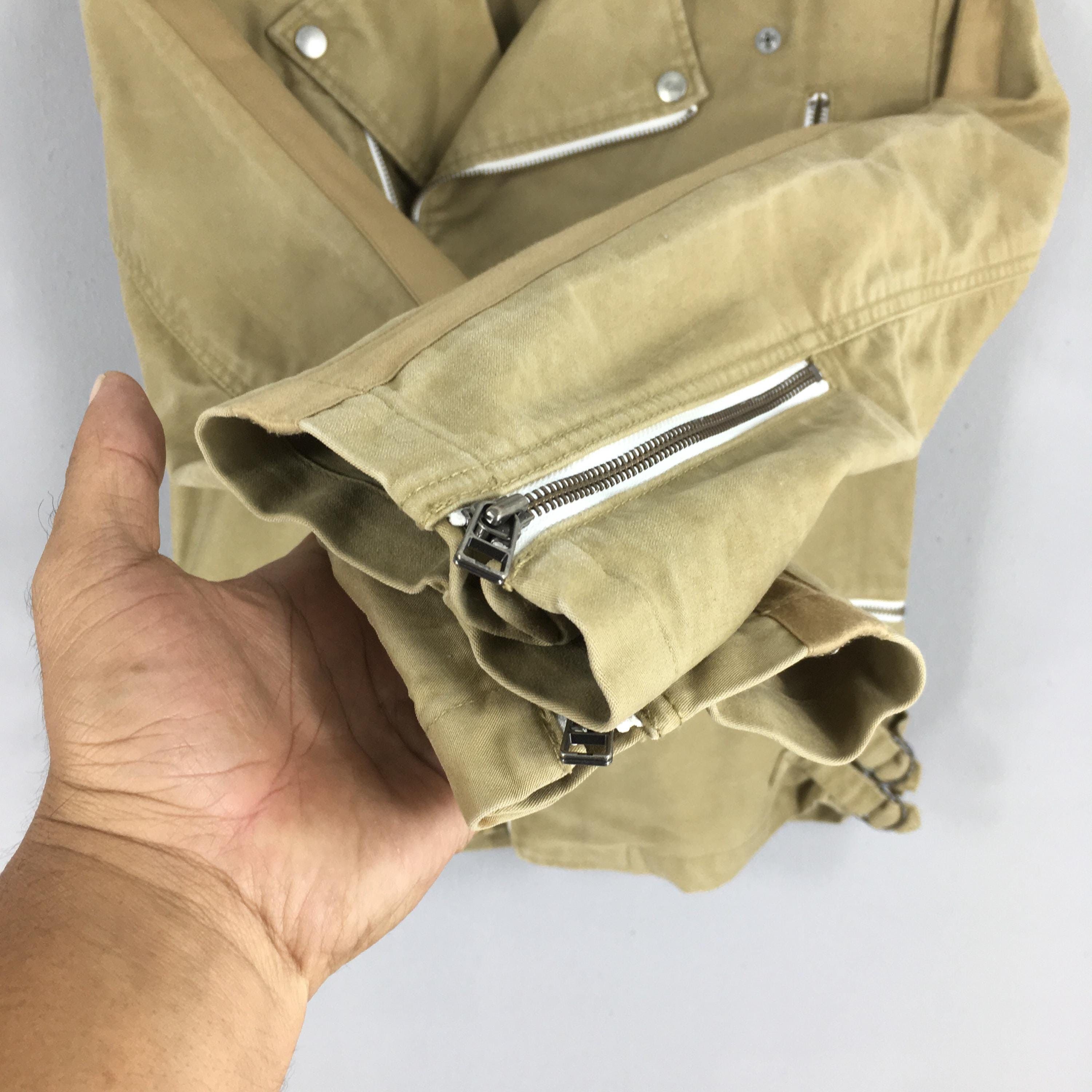 Vintage Vintage 1990s Mc Apache Double Collar Beige Jacket Large Size US L / EU 52-54 / 3 - 5 Thumbnail