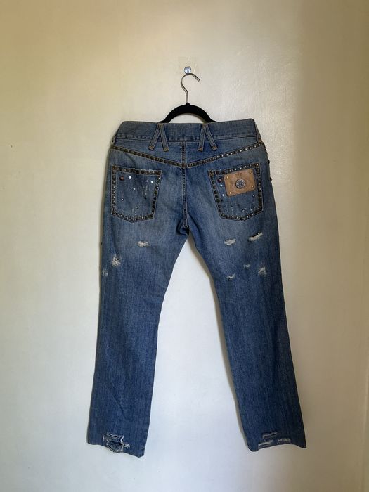 Dolce & Gabbana DOLCE&GABANNA 2000s embellsihed distressed jeans | Grailed