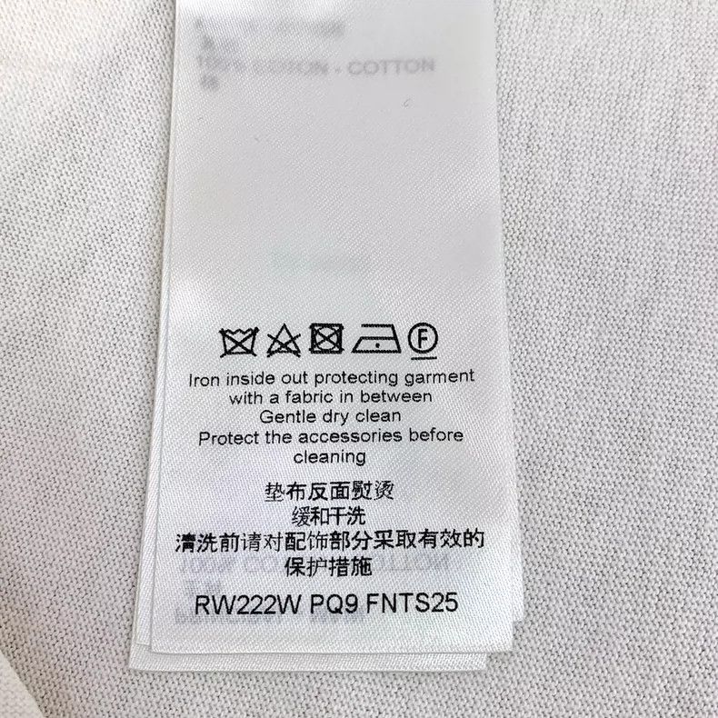 Louis Vuitton Louis Vuitton 22 beige striped chain cotton crewneck T-shi Size S / US 4 / IT 40 - 6 Thumbnail