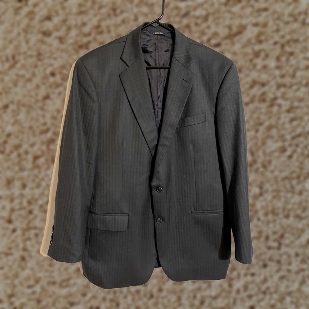 Brooks Brothers Brooks Brothers 1818 Madison Saxxon Gray Wool Blazer Suit Jacket Coat Men's 44L Size 44R - 1 Thumbnail