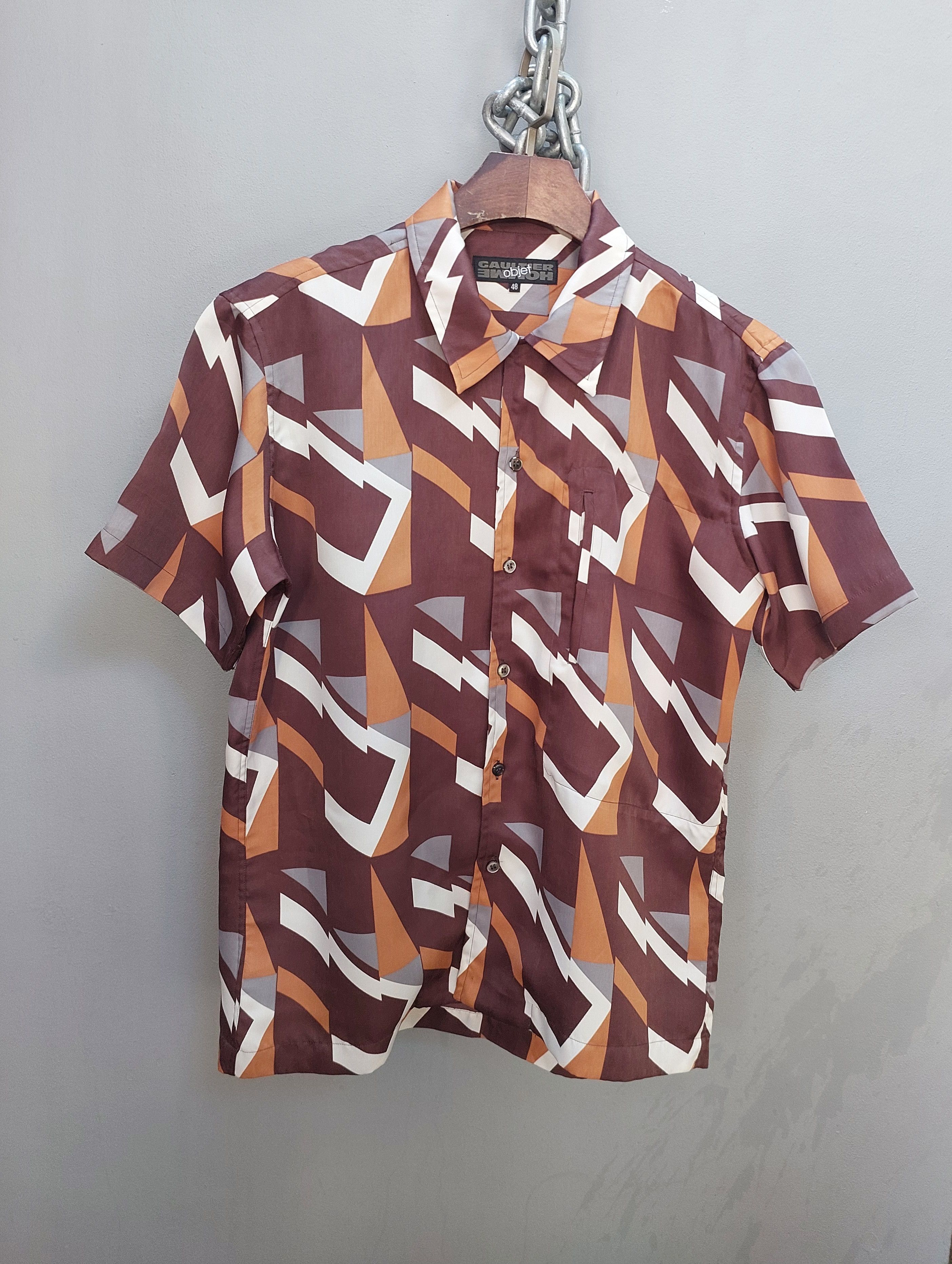 Jean Paul Gaultier Jean Paul Gaultier Objet Geometric Print Shirt Size US M / EU 48-50 / 2 - 2 Thumbnail