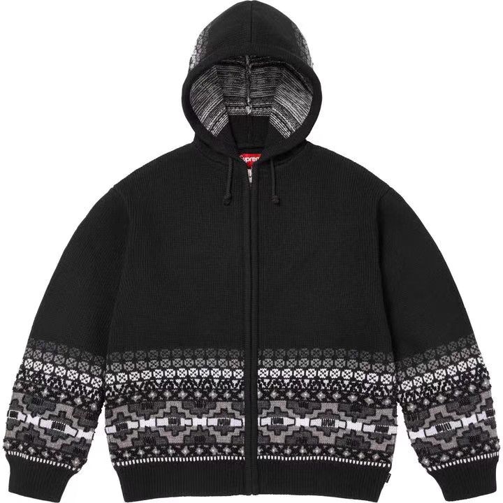 Supreme Supreme Crochet Hooded Zip Up Sweater | Grailed