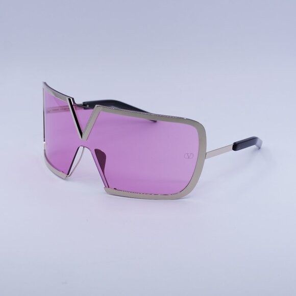 Valentino V-ROMASK VLS-120C Sunglasses White Gold Shield