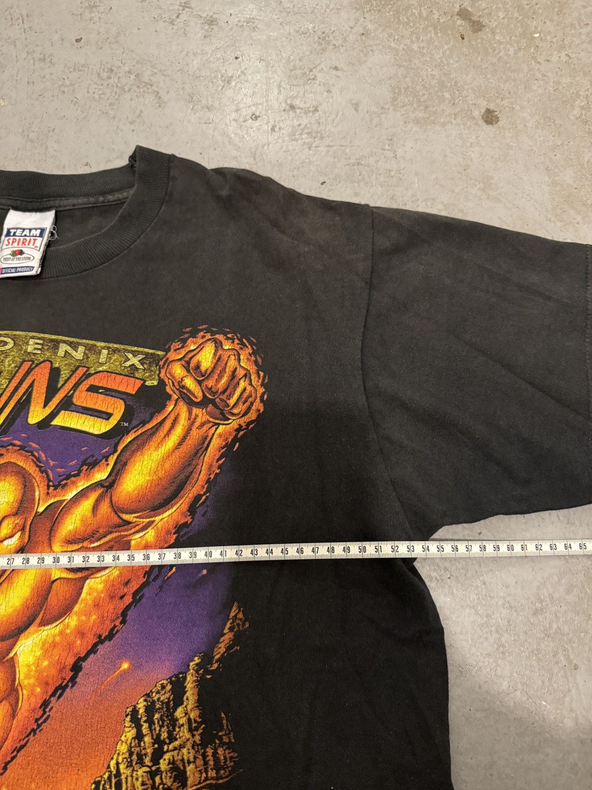 NBA × Vintage *RARE* VINTAGE PHEONIX SUNS SALEM TORCH SUPER HERO TEE Size US XL / EU 56 / 4 - 9 Thumbnail