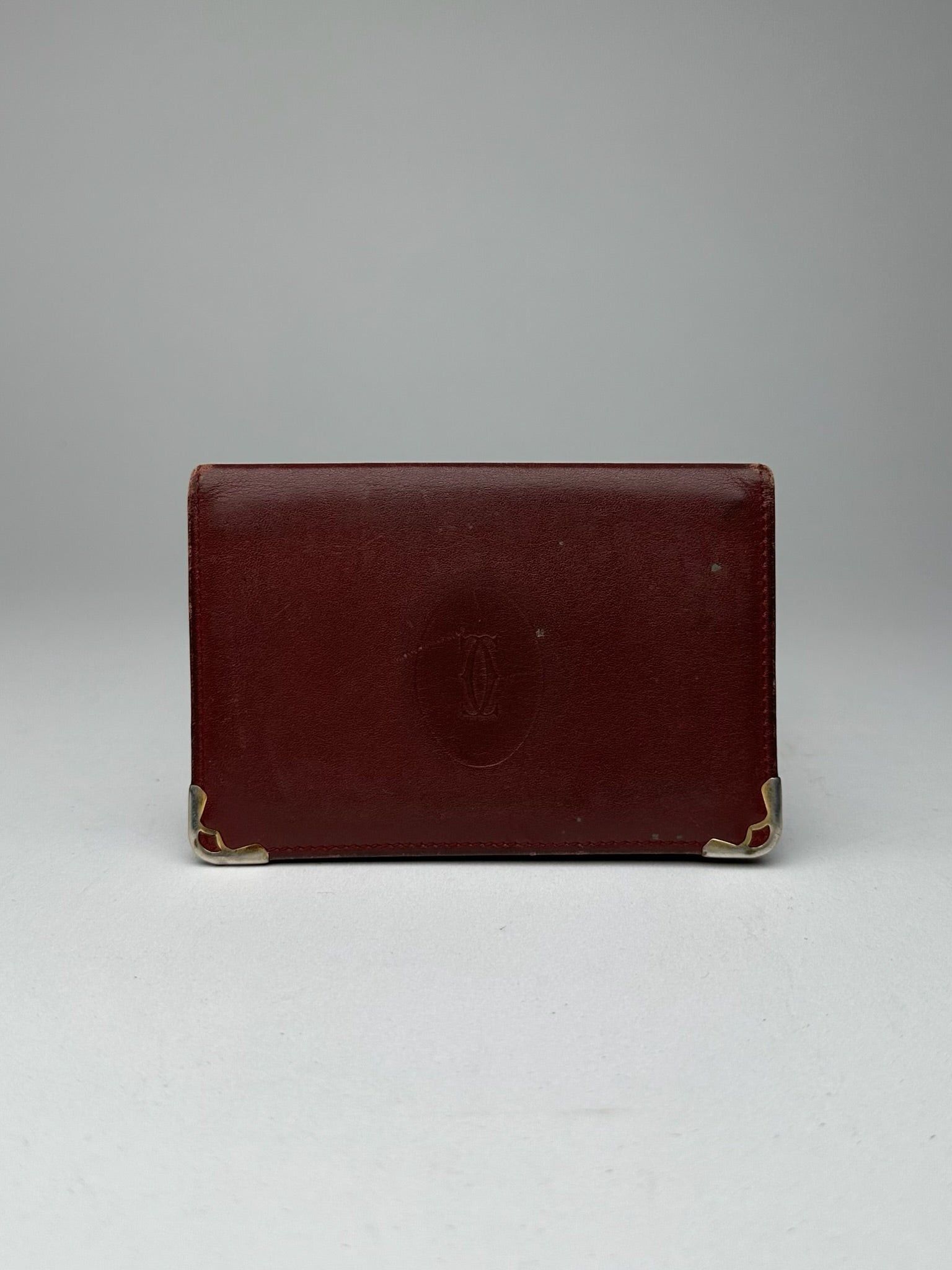 Cartier Vintage Leather Card Holder Burgundy Size ONE SIZE - 1 Thumbnail