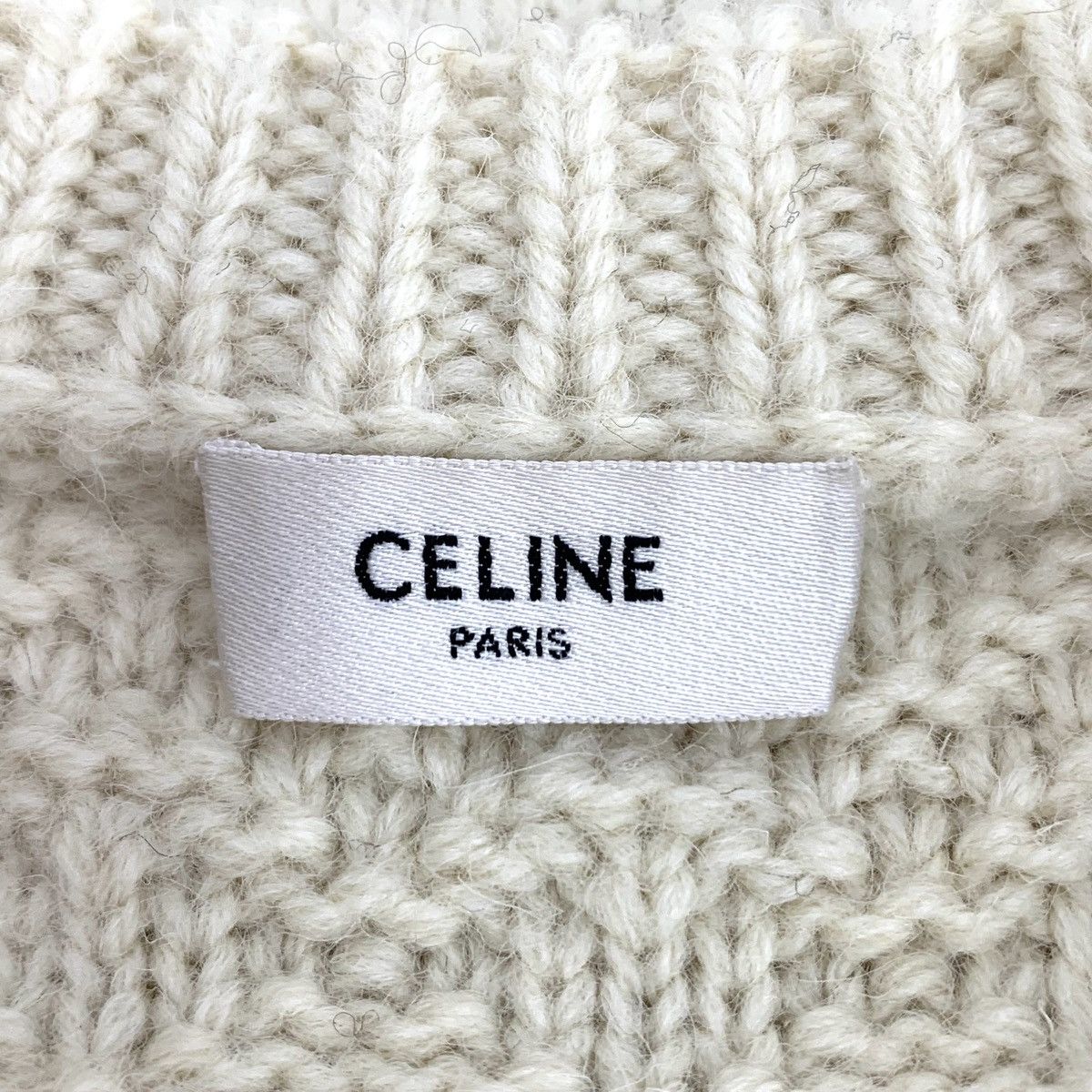 Celine Celine Beige Triomphe Wool Long Sleeve Knit Sweater K26WX Size XS / US 0-2 / IT 36-38 - 5 Thumbnail