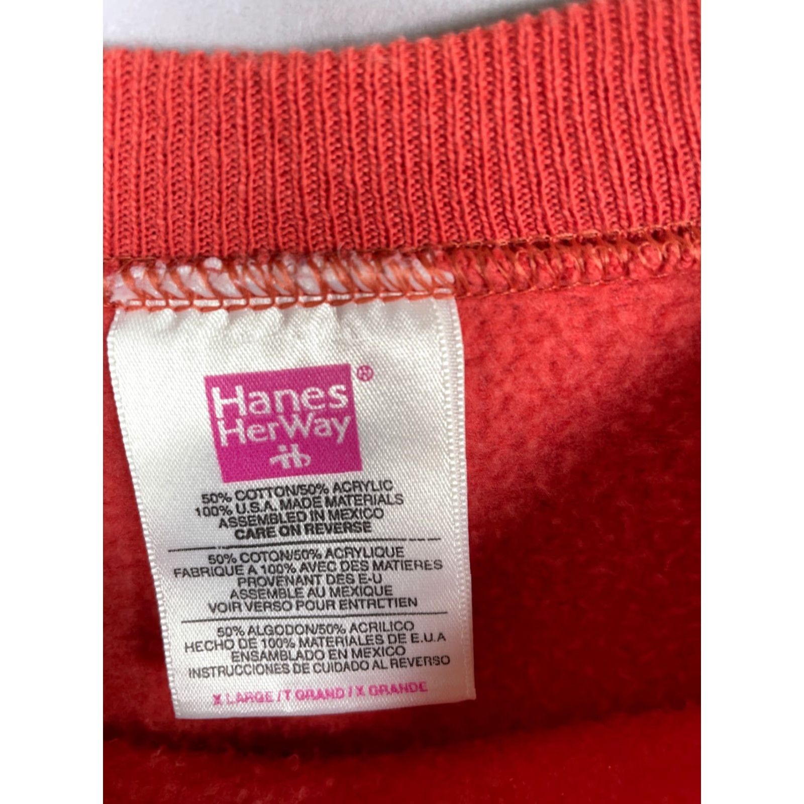 Hanes VINTAGE Hanes Sweatshirt Women West Pawnee Ranch Bed & Breakfast Raglan Long Sleeve Crew Neck Red 90s City Graphic Print Washed Red Size L / US 10 / IT 46 - 3 Thumbnail