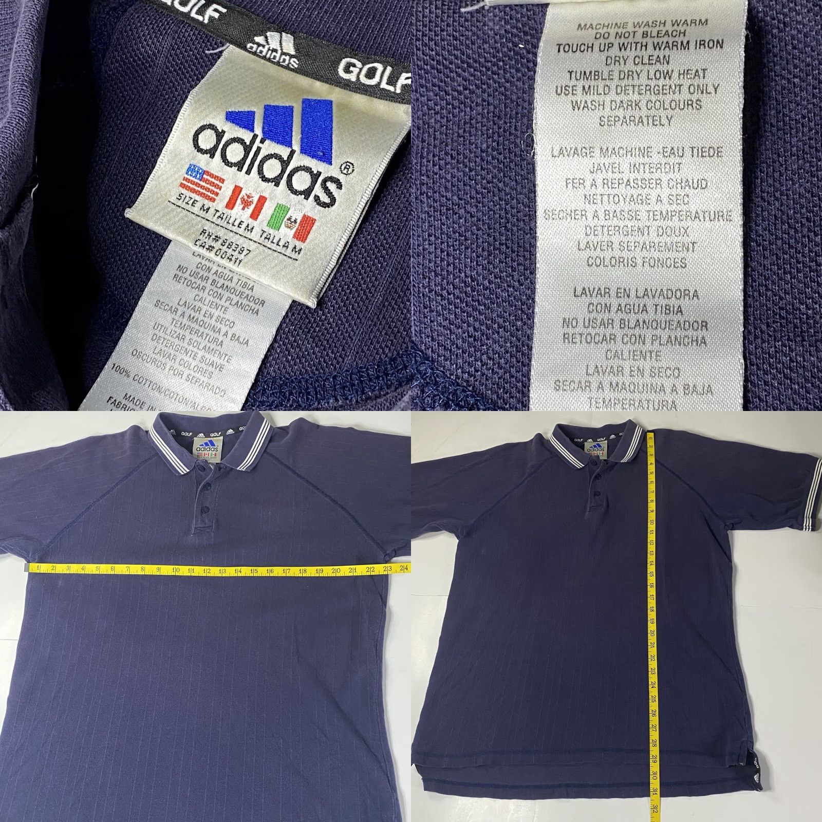 Adidas VINTAGE Adidas Golf Polo Shirt Mens L Blue White Embroidered Logo Size US L / EU 52-54 / 3 - 8 Thumbnail