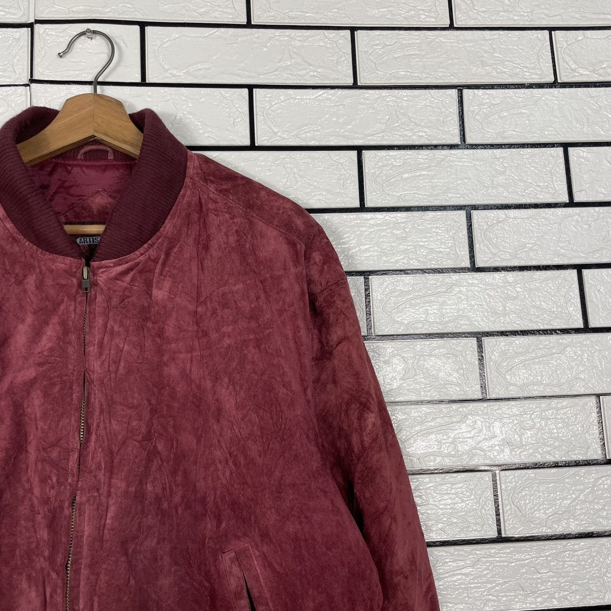 Other Artisanat Maroon Leather Bomber Jacket Size US M / EU 48-50 / 2 - 5 Thumbnail