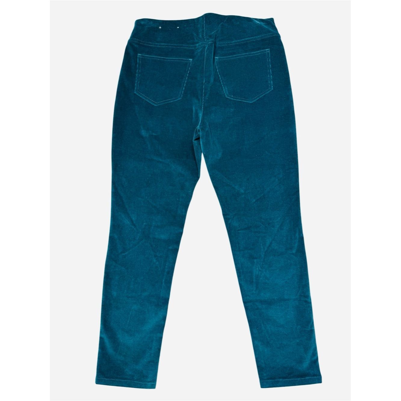 Soft Surroundings New Soft Surroundings Teal Pull On Straight Leg Corduroy Pa Size 28" / US 6 / IT 42 - 3 Thumbnail