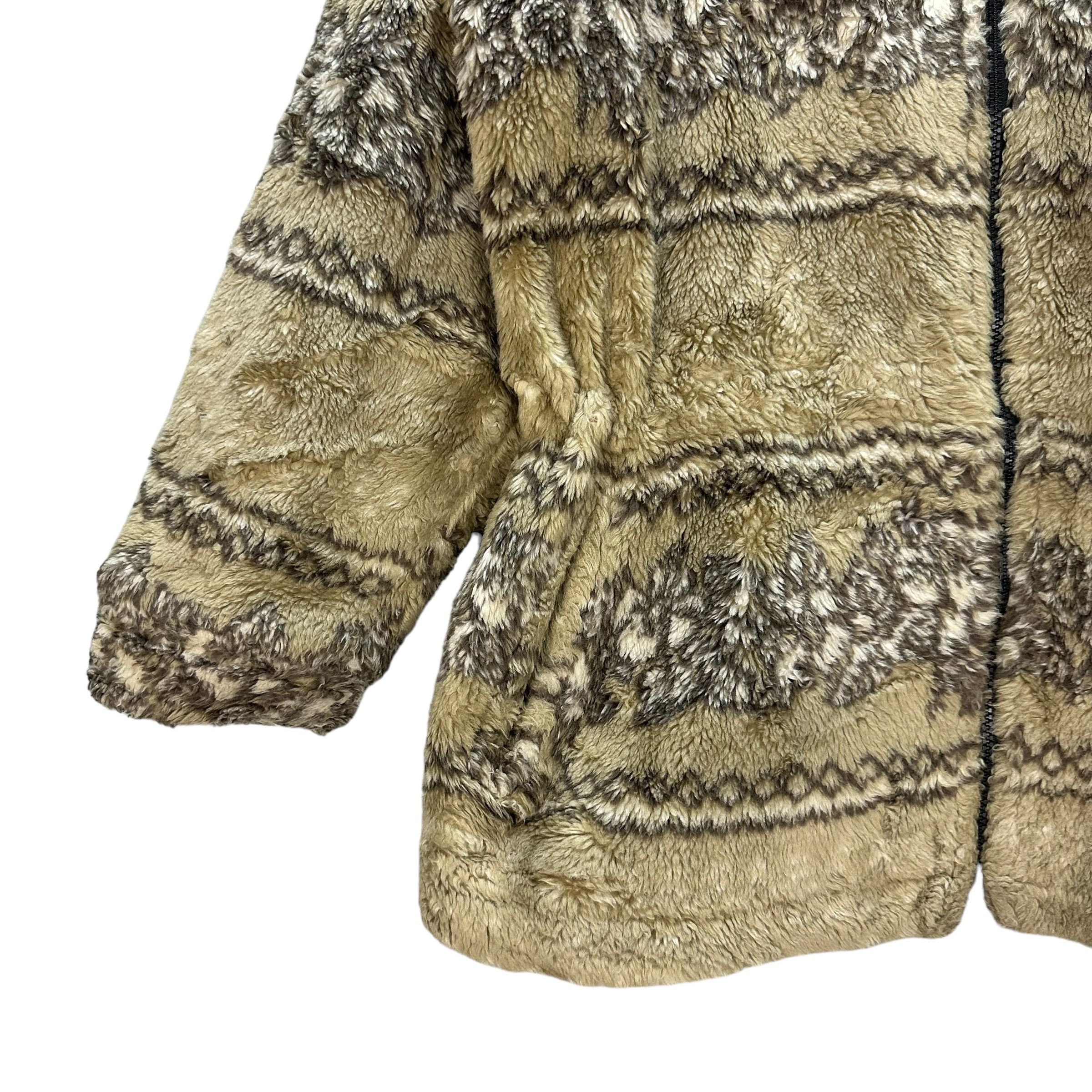Japanese Brand PIKO MOTIF DESIGN FAUX FUR HOODIE JACKET #8734-023 Size US M / EU 48-50 / 2 - 4 Thumbnail