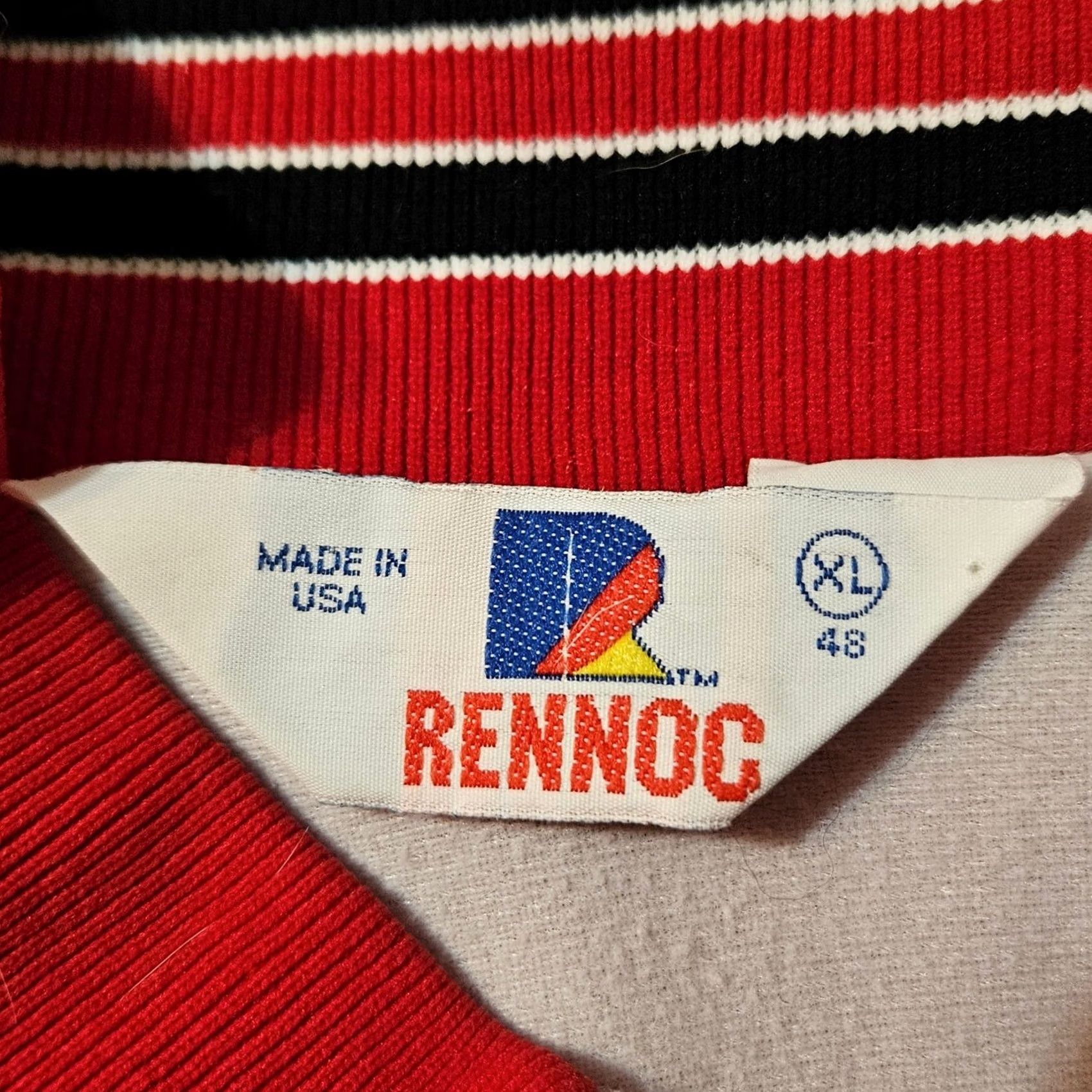 Vintage VINTAGE Rennoc Nylon Lined 1/2 Zip Jacket Red XL Mens Made in USA Size US XL / EU 56 / 4 - 3 Thumbnail