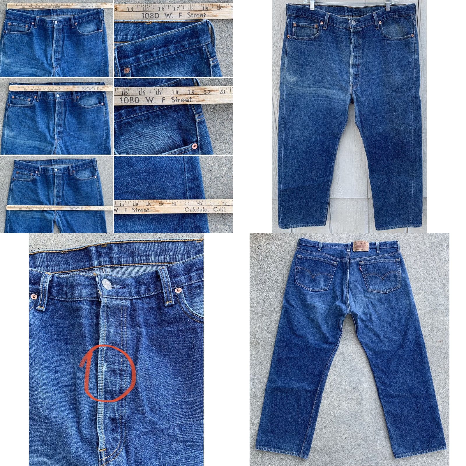 Levi's VINTAGE Levi's 501XX Jeans Button Fly 501 USA W 42 L 30 Measure W 39 L 27 3/4 in Jeans Mens Blue Denim 5-Pocket See Pics 501 XX Made in USA Mens jeans Size US 42 / EU 58 - 8 Thumbnail