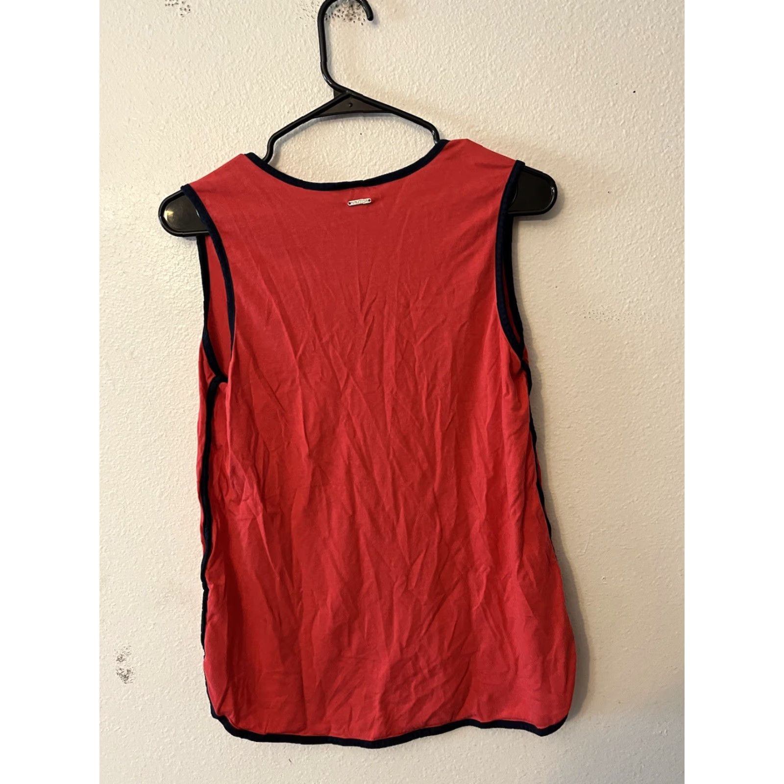 Nautica Nautica Women's Red Crochet Trim V-Neck Sleeveless Tank Top Size S Size S / US 4 / IT 40 - 3 Thumbnail
