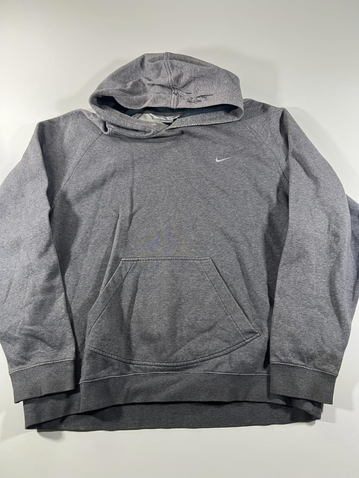 Nike Vintage Nike Grey Hooded Sweatshirt with Front Pocket Size US XL / EU 56 / 4 - 1 Thumbnail