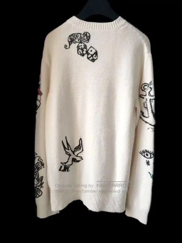 Valentino Valentino Embroidered Cream Cashmere Sweater . Size L / US 10 / IT 46 - 2 Thumbnail