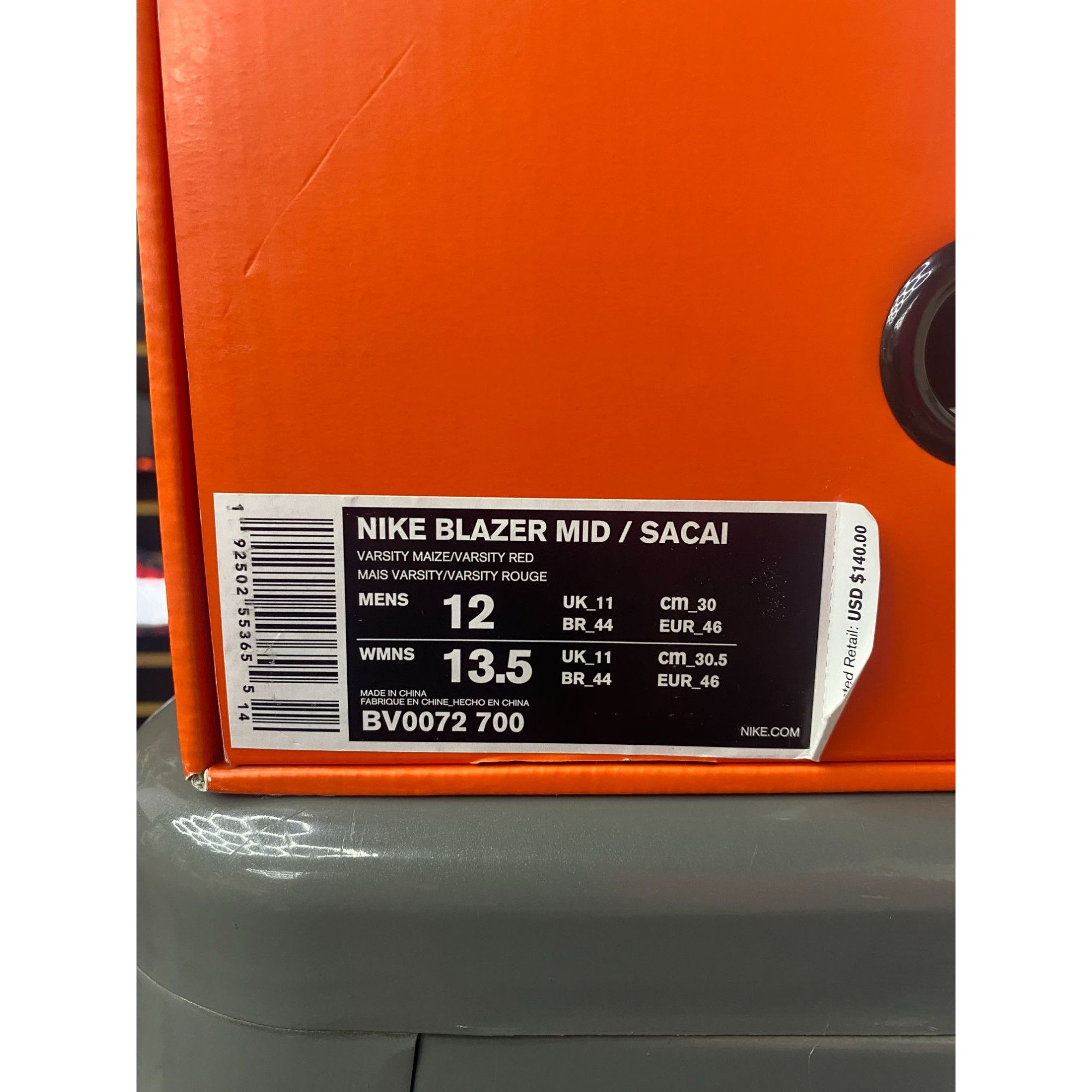Nike NIKE BLAZER MID SACAI MAIZE NAVY SZ 12 Size US 12 / EU 45 - 7 Thumbnail