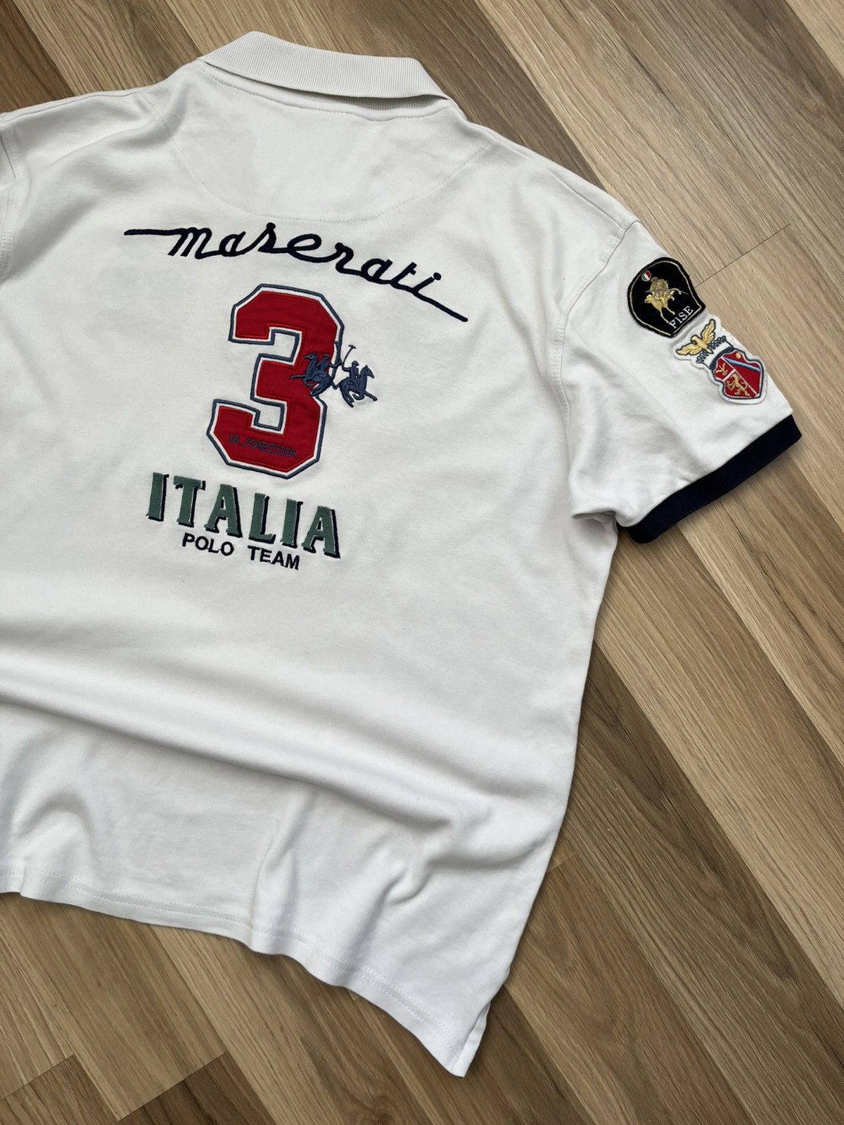 La Martina Y2K Maserati La Martina Polo Rugby TShirt Ralph Style Racing Size US L / EU 52-54 / 3 - 13 Thumbnail
