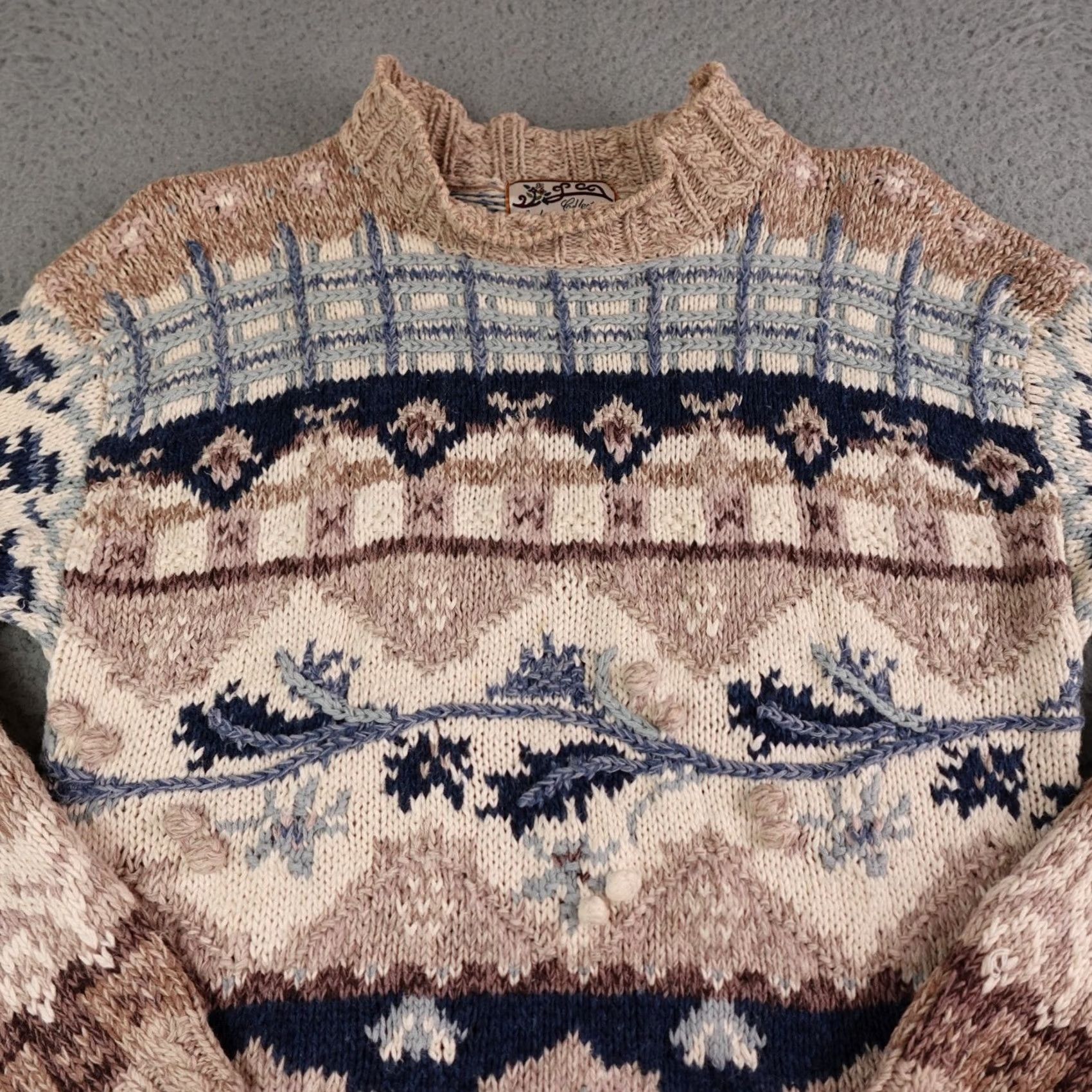 Vintage VINTAGE Heirloom Collectibles Sweater Womens Small Floral All Over Print Knit Size S / US 4 / IT 40 - 4 Thumbnail