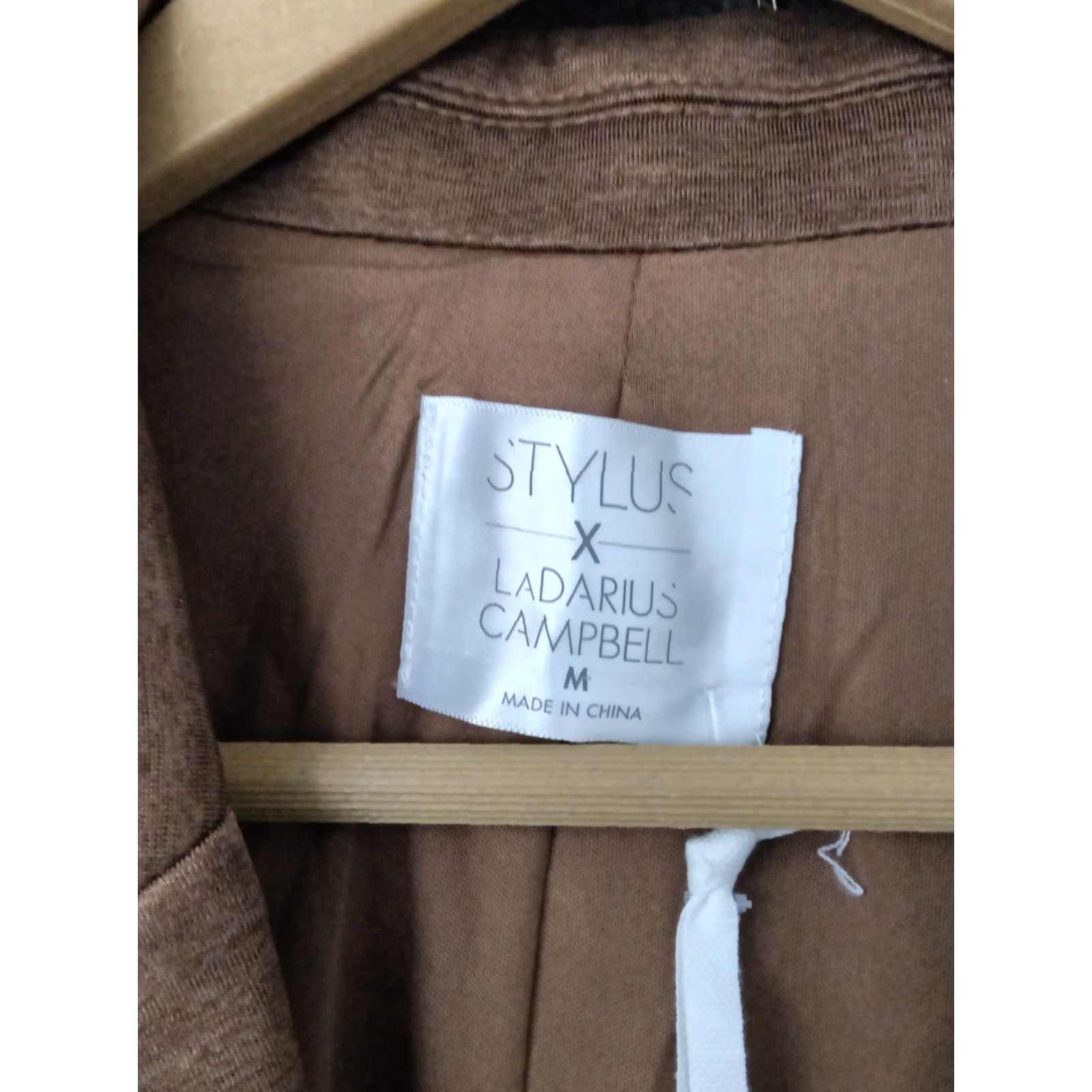 Vintage Stylus X LaDarius Campbell Lightweight Jacket Blazer Heather Warm Sand M Men Blazer Regular Two-Button Single-Breasted Fall Winter Spring Mens Size 40R - 5 Thumbnail