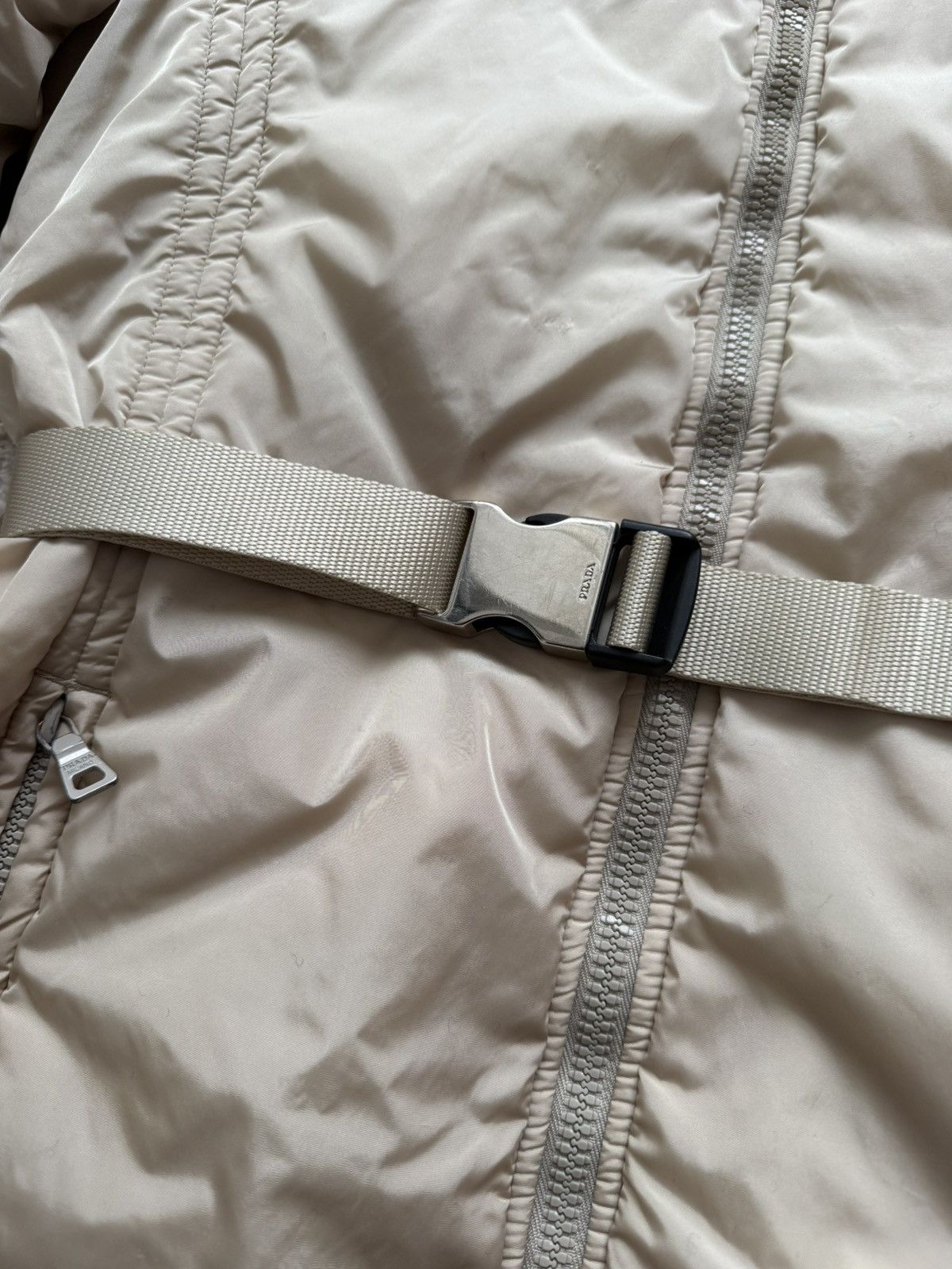 Prada Prada Sport Linea Rossa Hooded Nylon Jacket Beige Size S / US 4 / IT 40 - 3 Thumbnail
