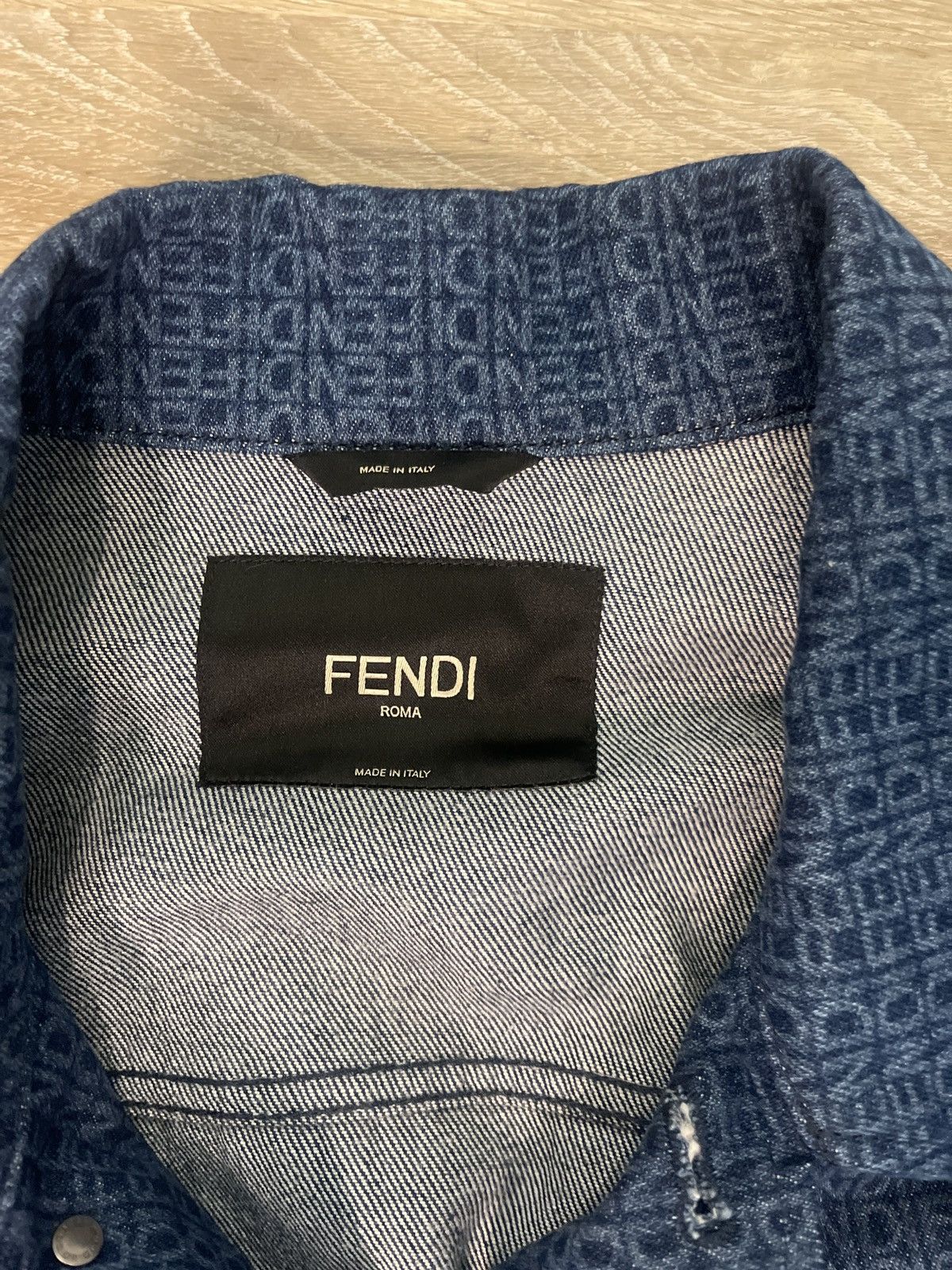 Fendi Fendi all over print denim jacket Size US M / EU 48-50 / 2 - 4 Thumbnail