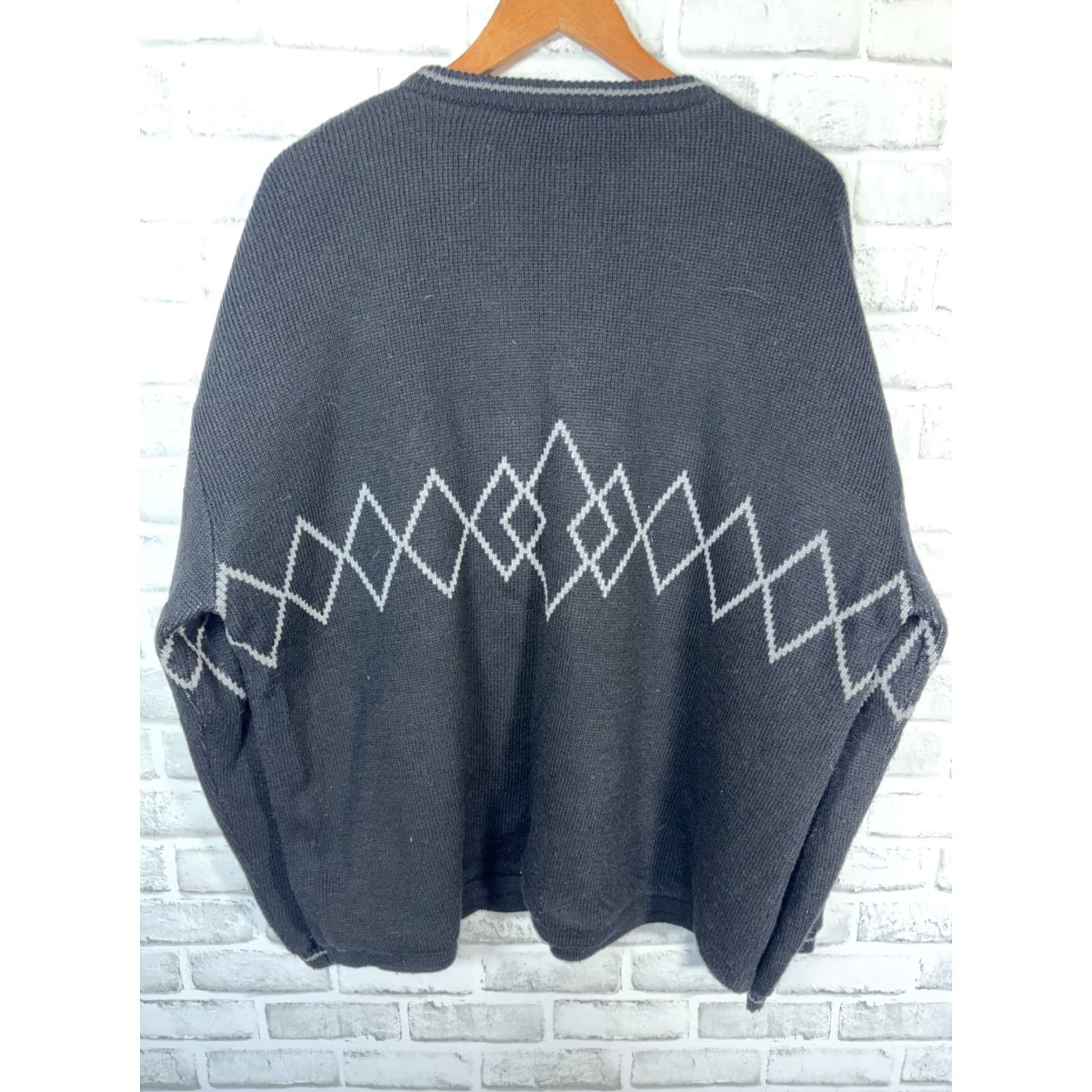 Prana VINTAGE prAna Wool Blend Pullover Ski Sweater Mens XL Black Size US XL / EU 56 / 4 - 7 Thumbnail