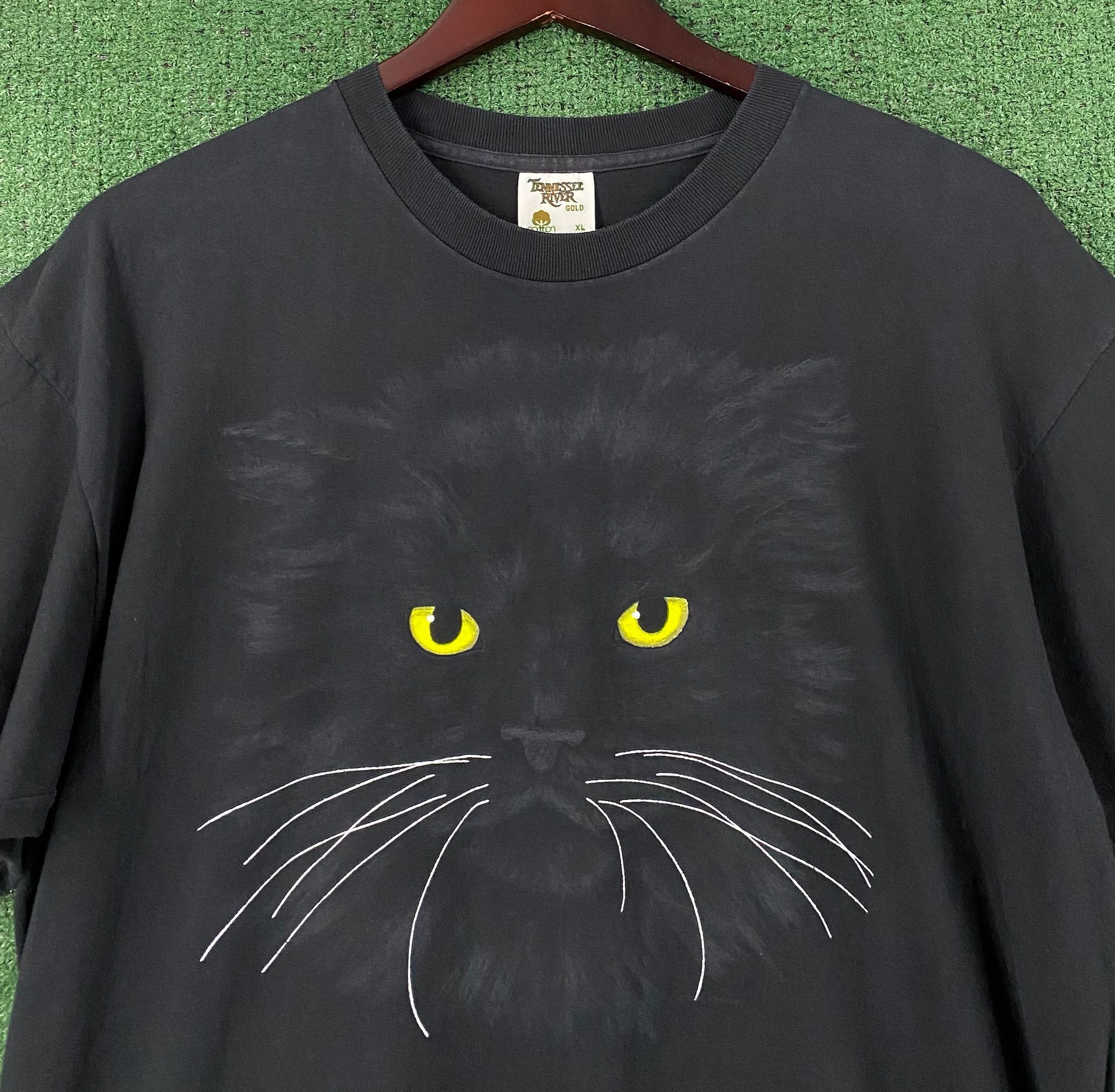 Vintage 90’s Tennessee River Black Cat Kitten T-Shirt 2XL Size US XXL / EU 58 / 5 - 4 Thumbnail