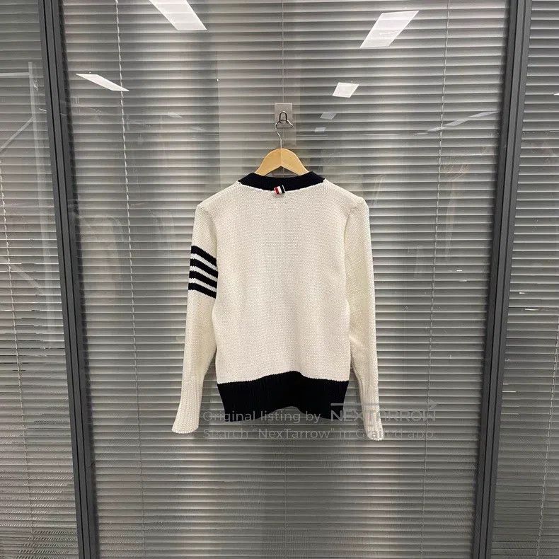 Thom Browne Thom Browne Classic Striped Four-Button Knit Open-Cardigan Size US XS / EU 42 / 0 - 2 Thumbnail