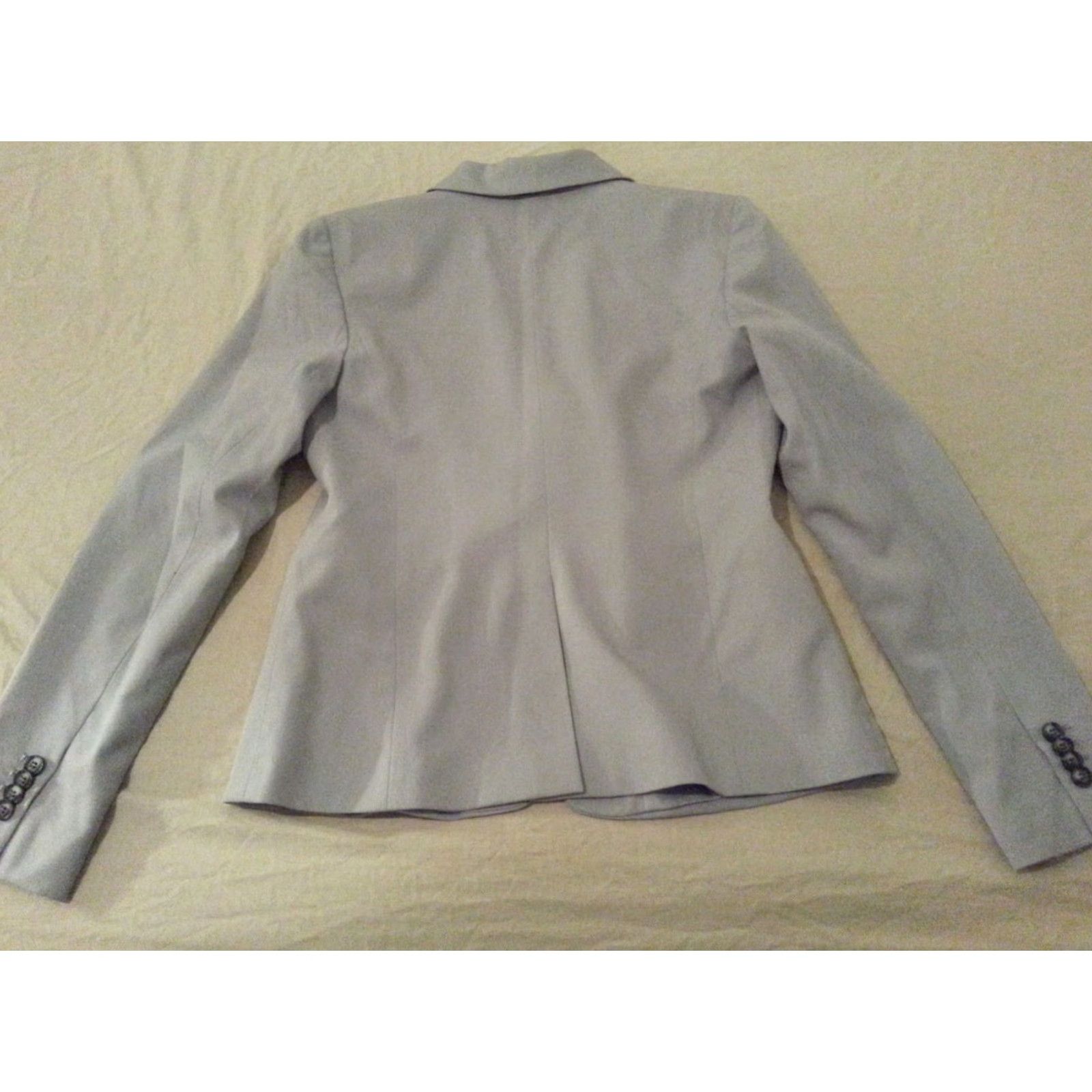 Ann Taylor VINTAGE Womens Ann Taylor Jacket Blazer 4 Grey Gray Size S / US 4 / IT 40 - 2 Thumbnail