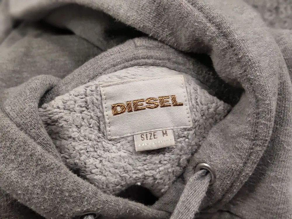 Diesel Vintage Diesel Logo Gray Hoodie Y2K Style Size US M / EU 48-50 / 2 - 8 Thumbnail