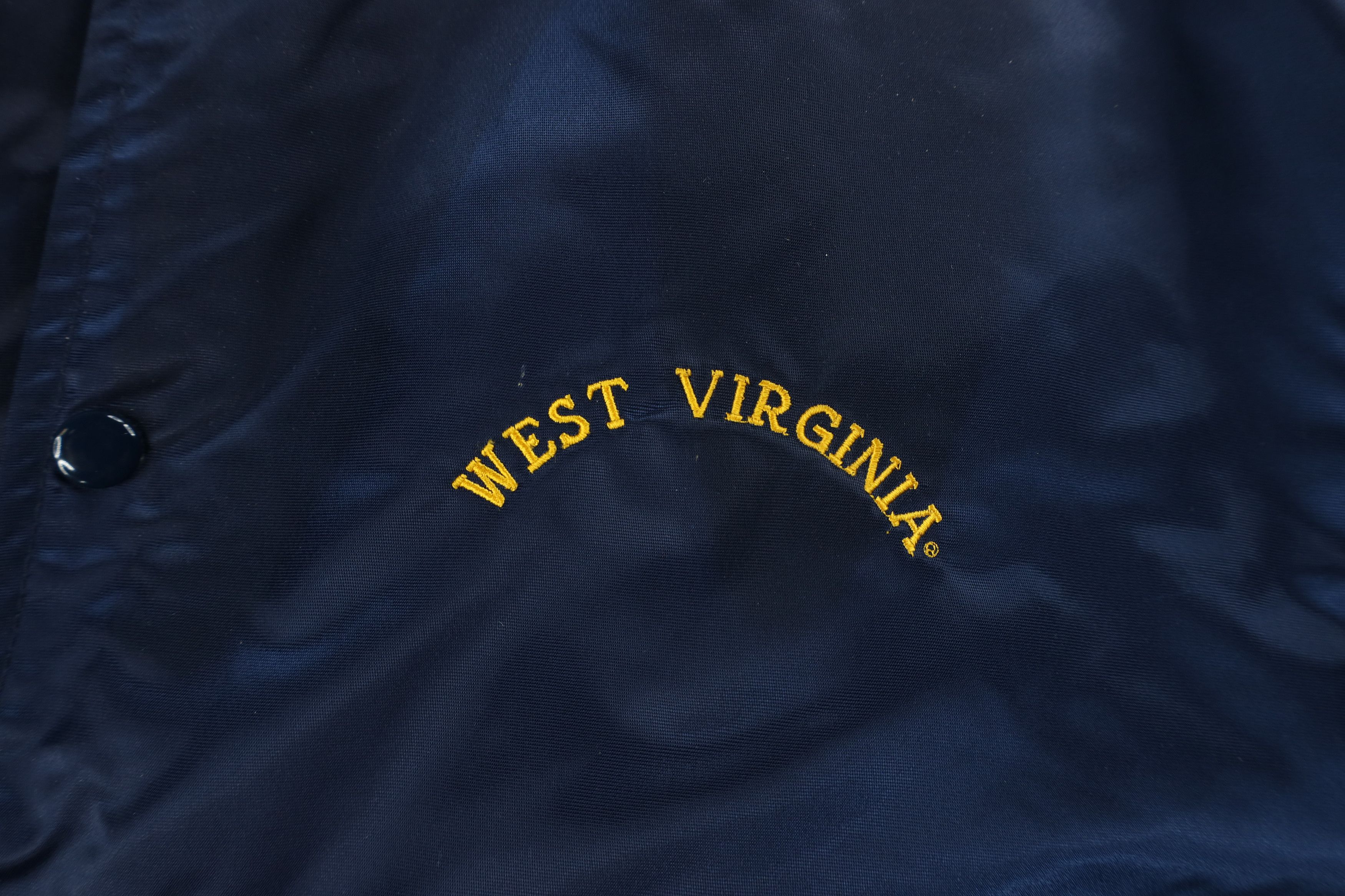 Vintage Vintage 70s 80s West Virginia Satin Bomber Jacket Blue USA Size US XXL / EU 58 / 5 - 4 Thumbnail